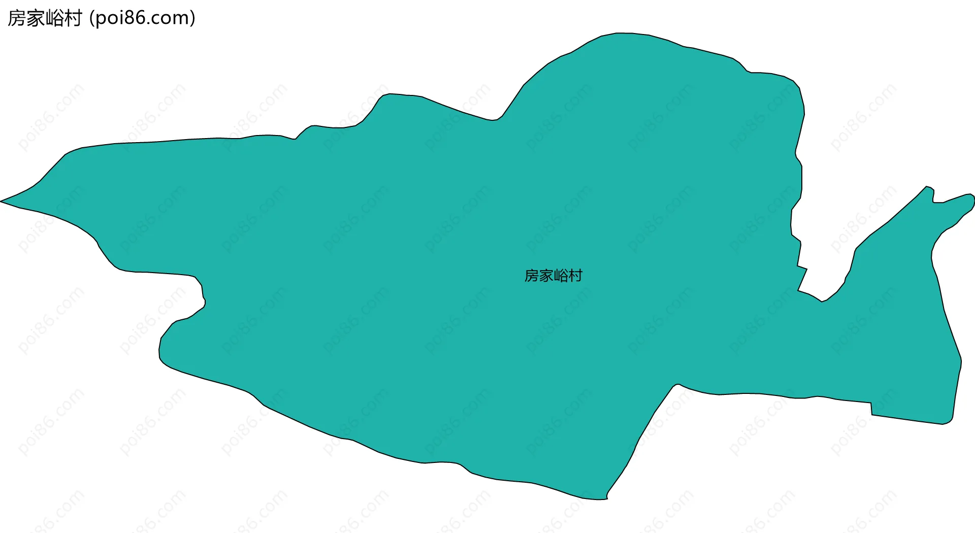 房家峪村边界地图