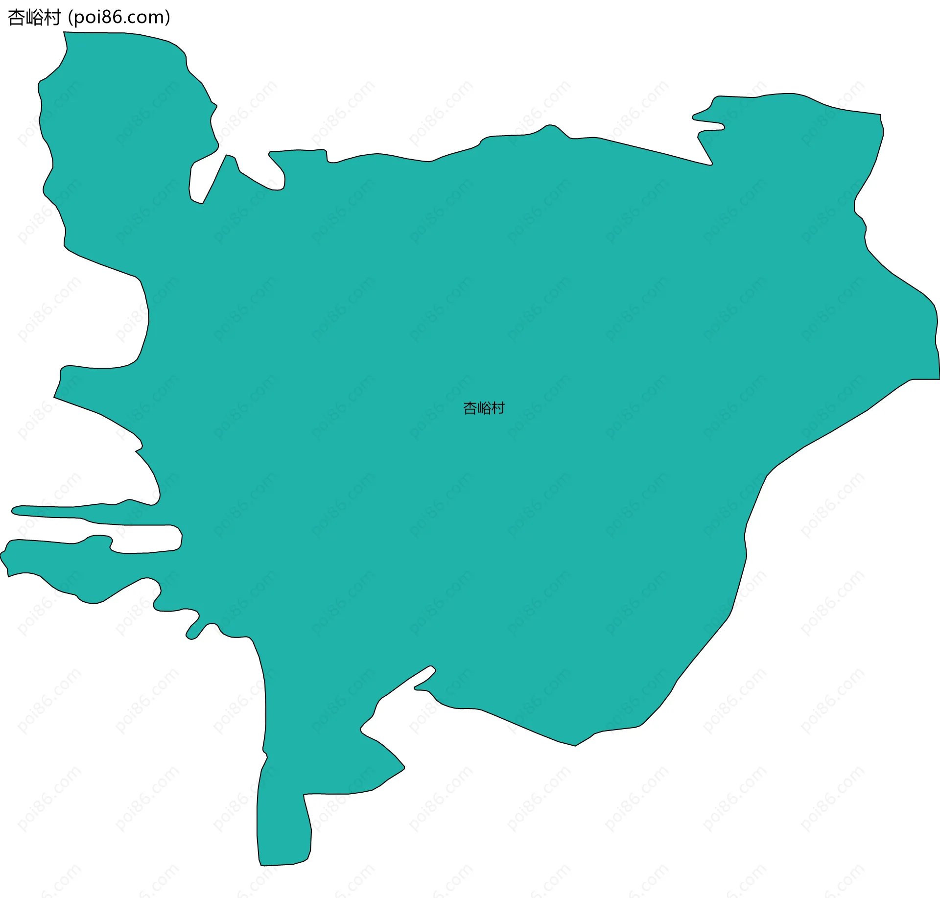 杏峪村边界地图