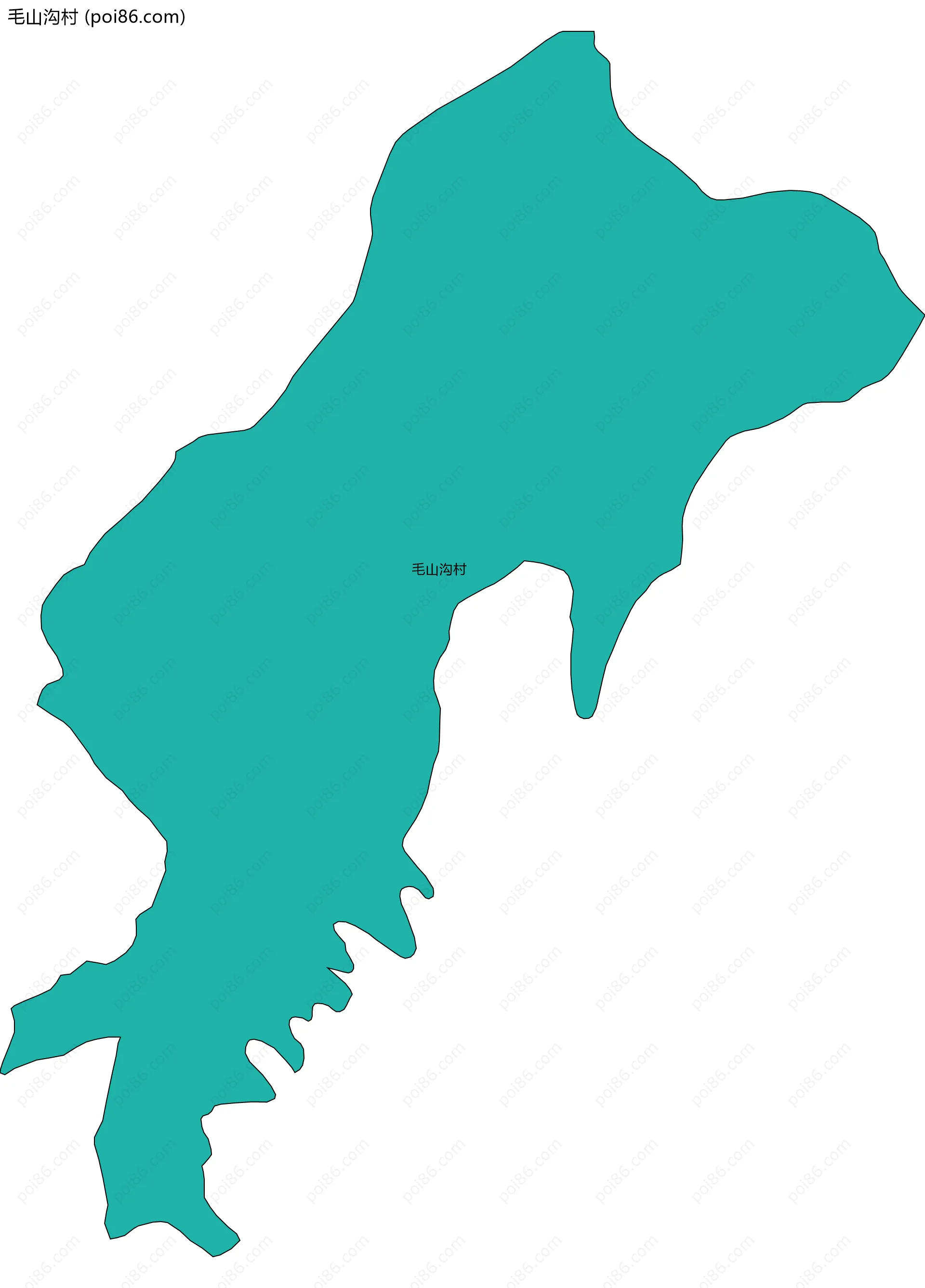 毛山沟村边界地图