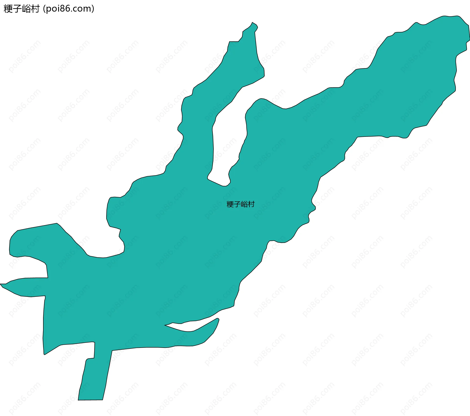 粳子峪村边界地图