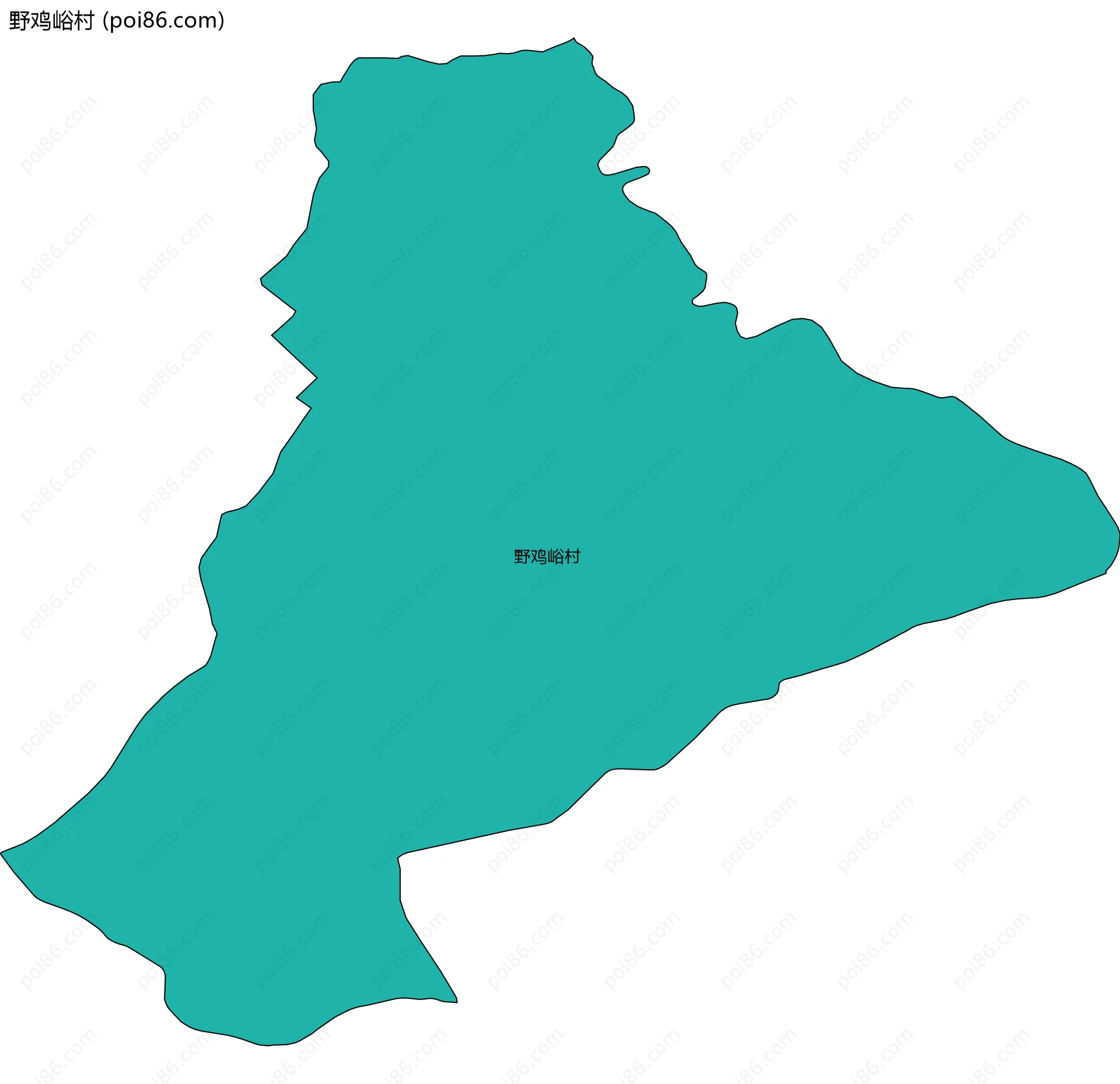 野鸡峪村边界地图
