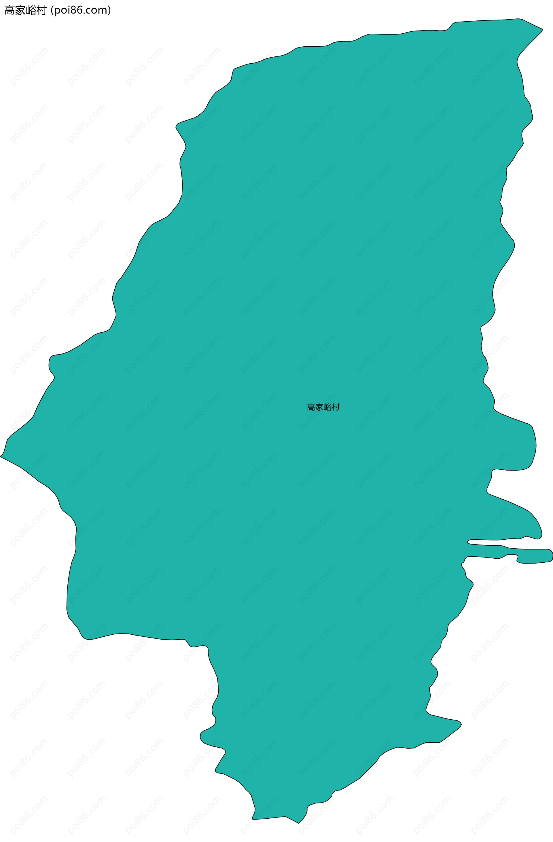 高家峪村边界地图