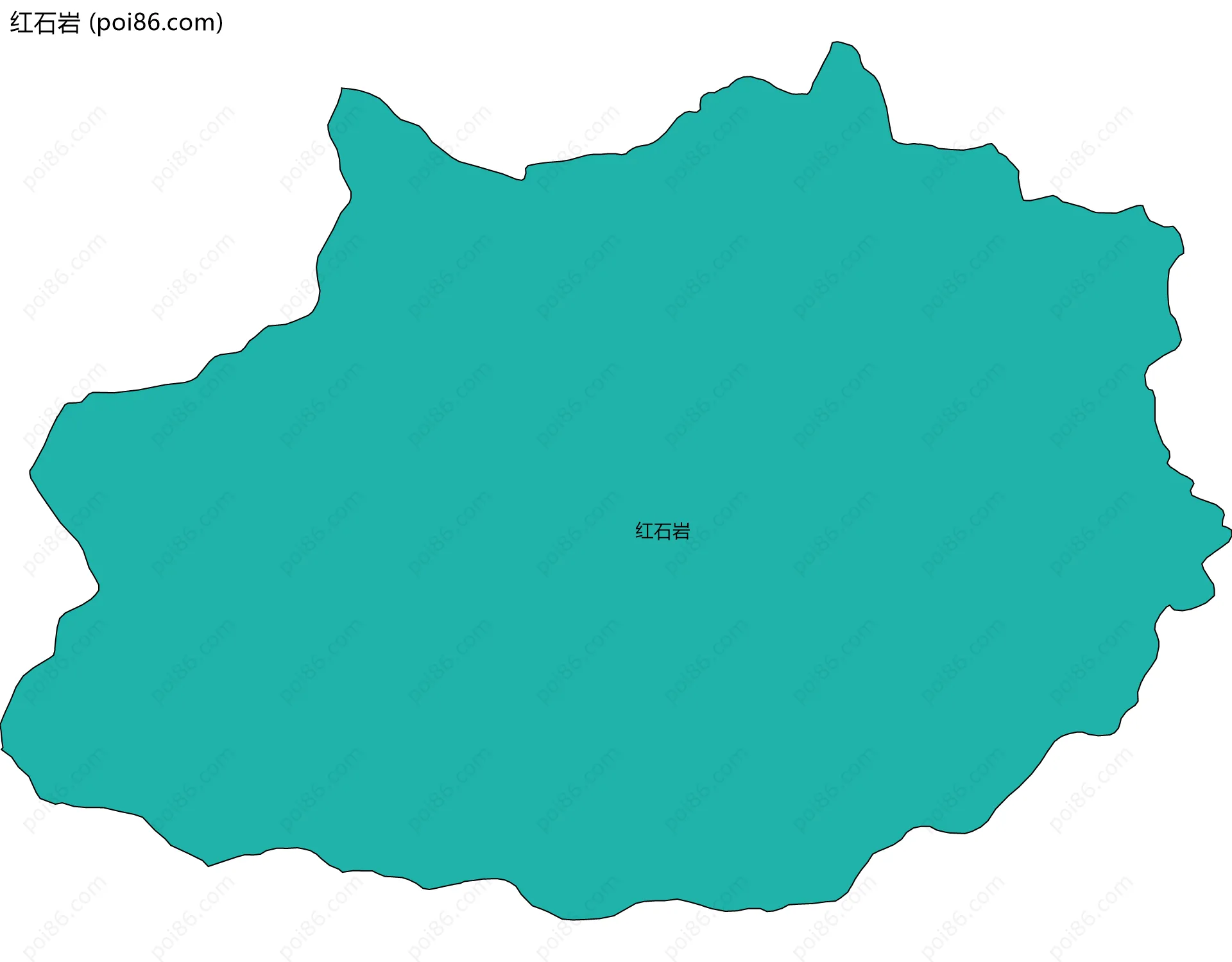 红石岩边界地图