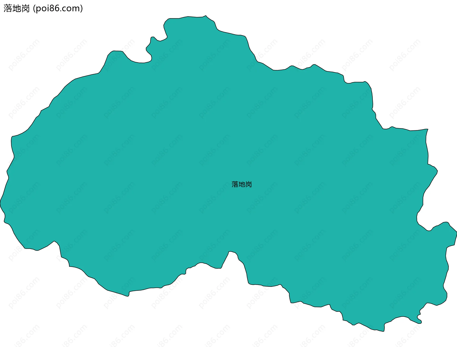 落地岗边界地图
