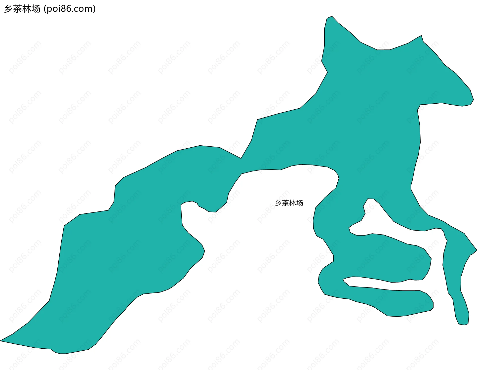 乡茶林场边界地图