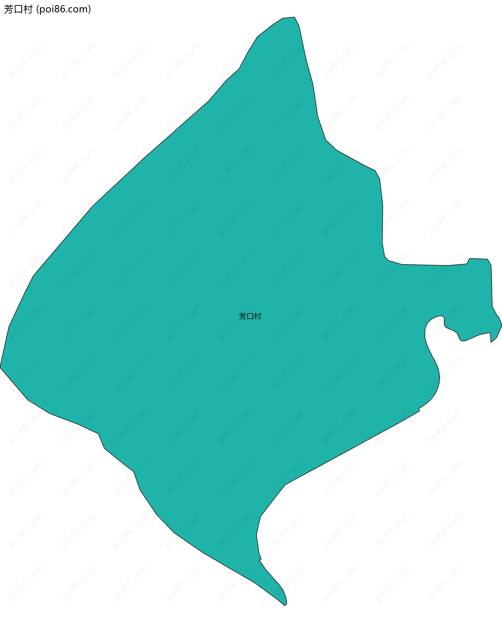 芳口村边界地图