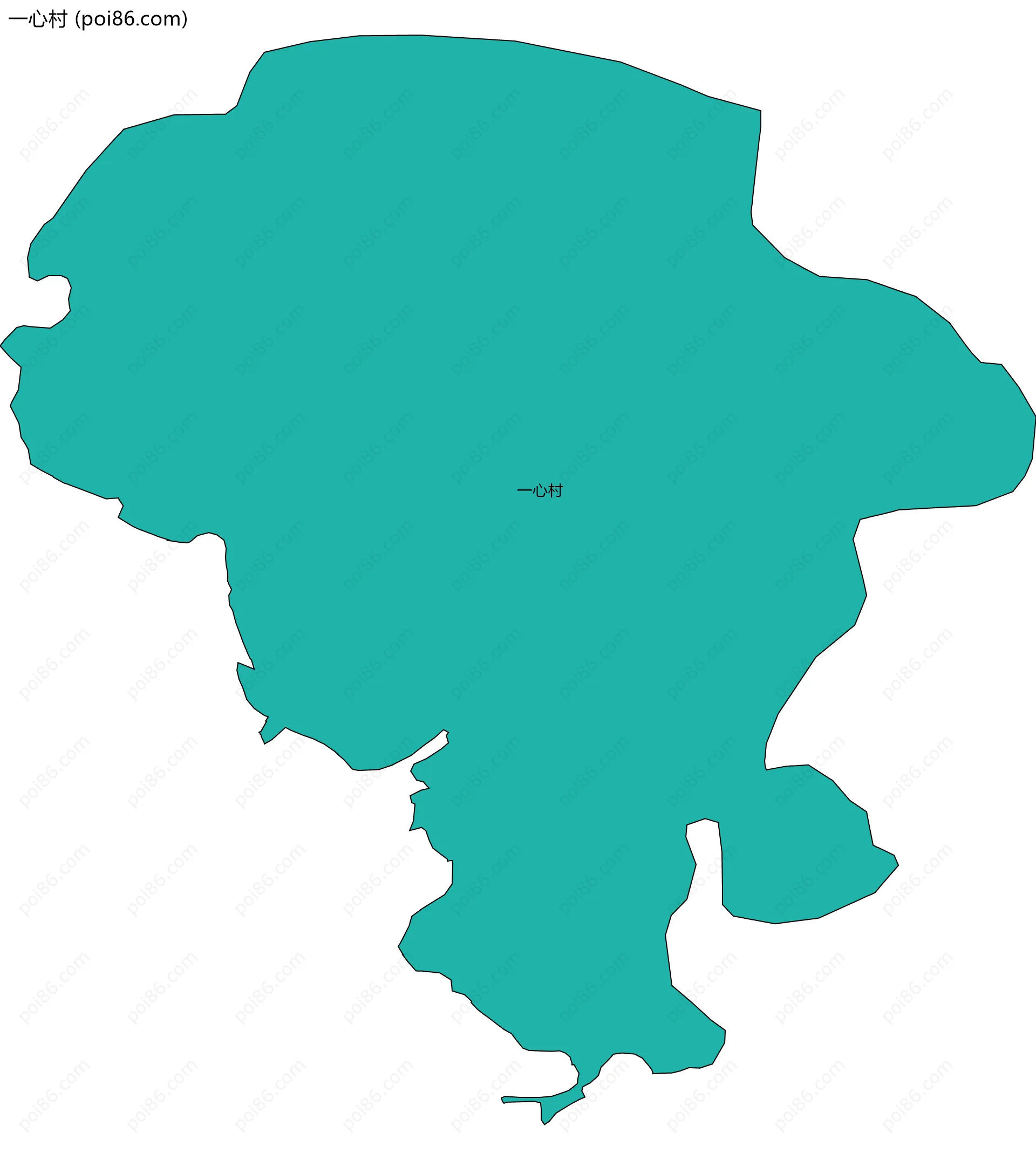 一心村边界地图