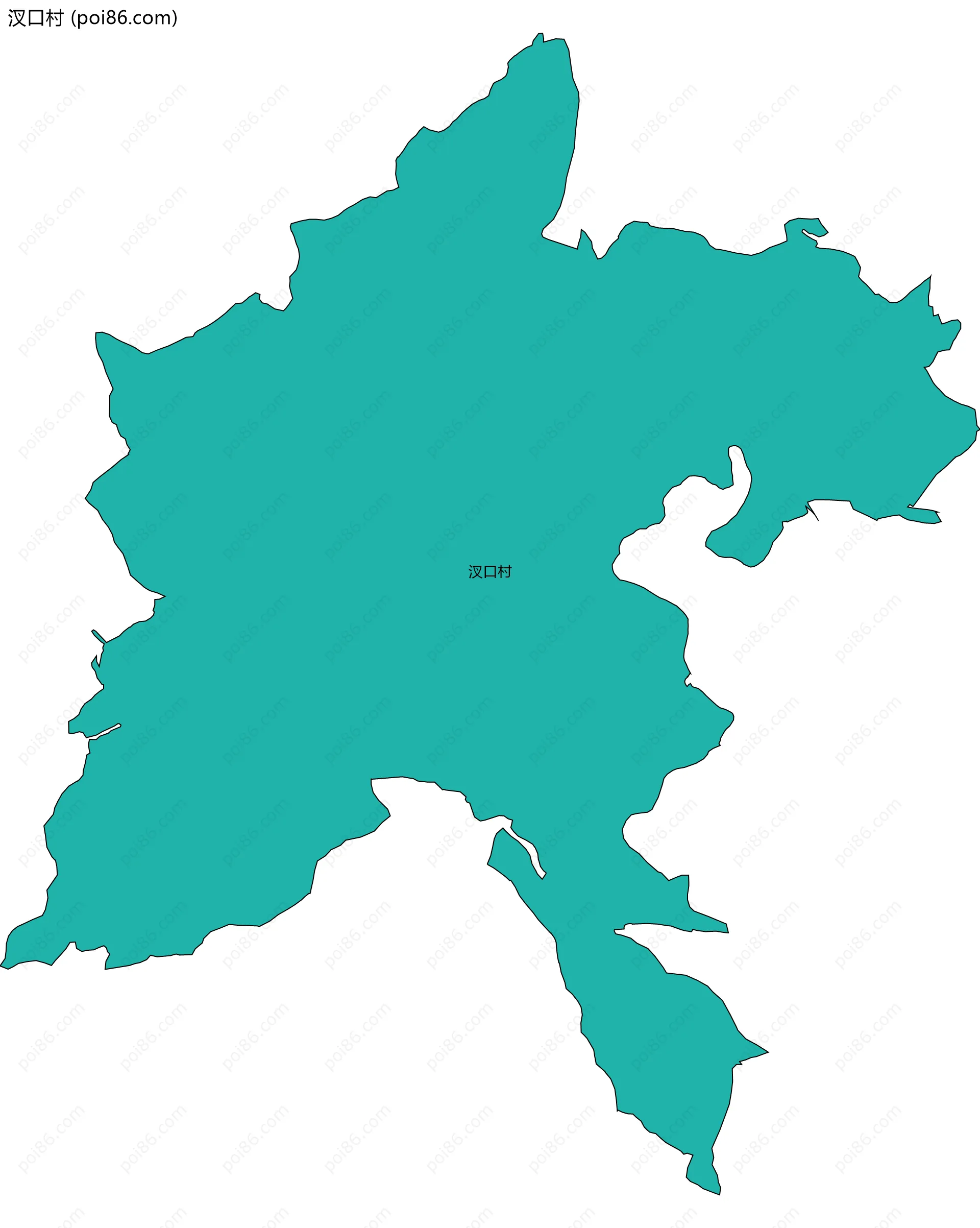 汊口村边界地图