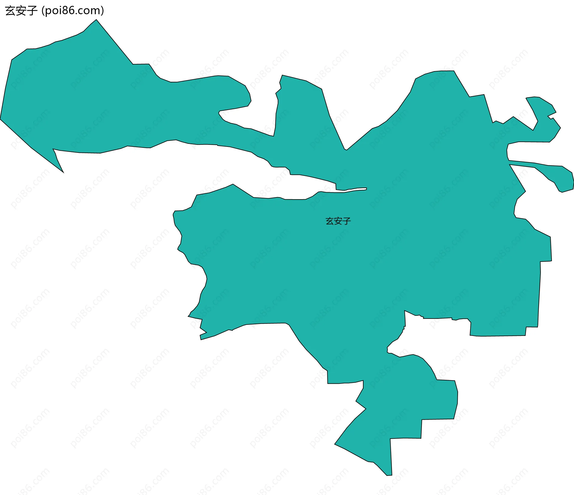 玄安子边界地图