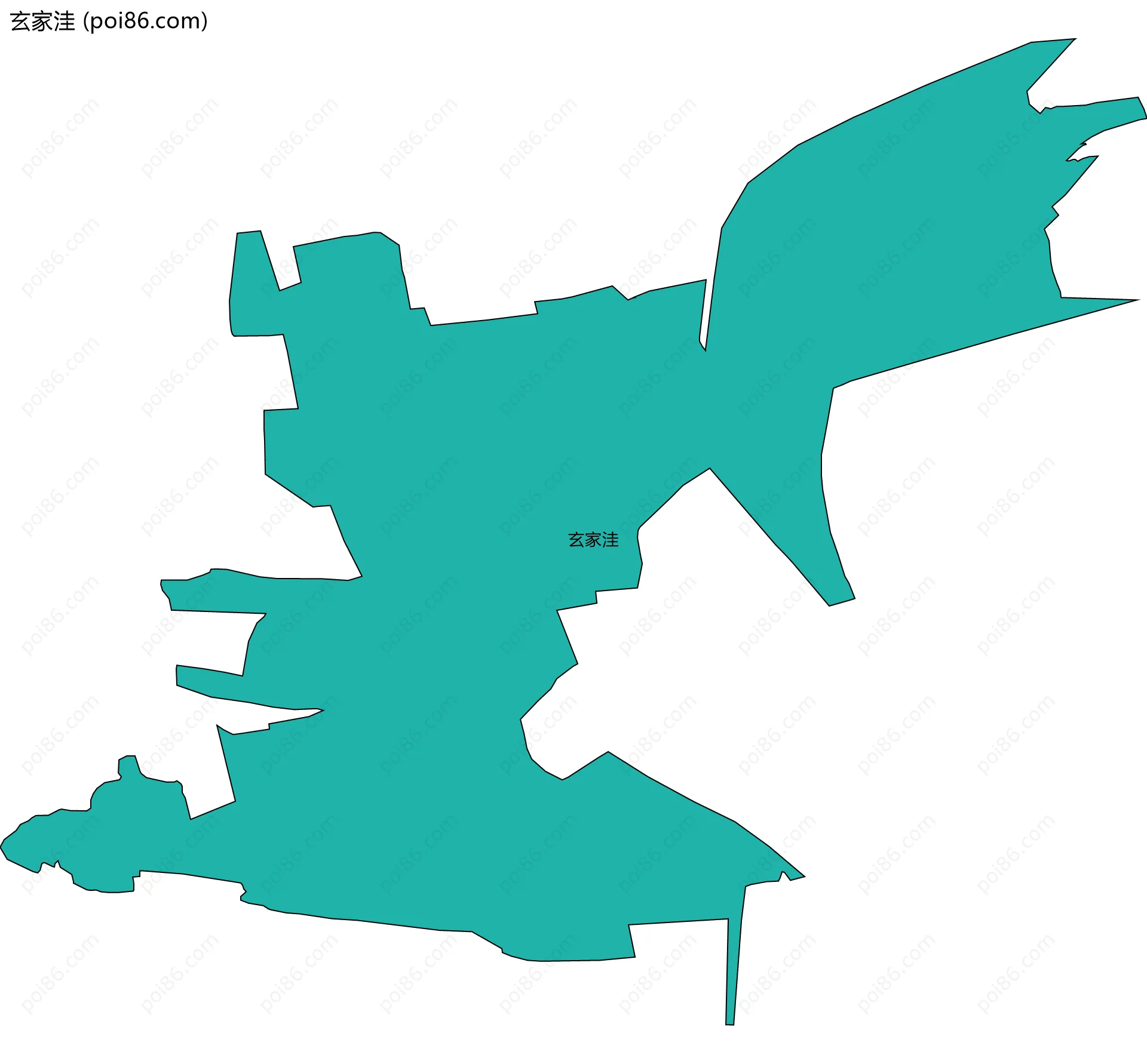 玄家洼边界地图