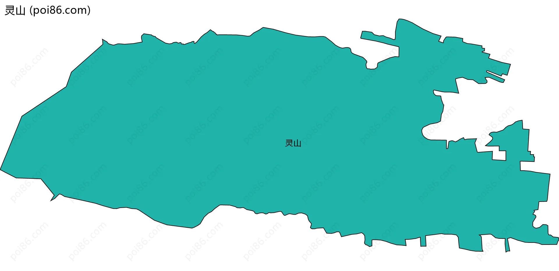 灵山边界地图