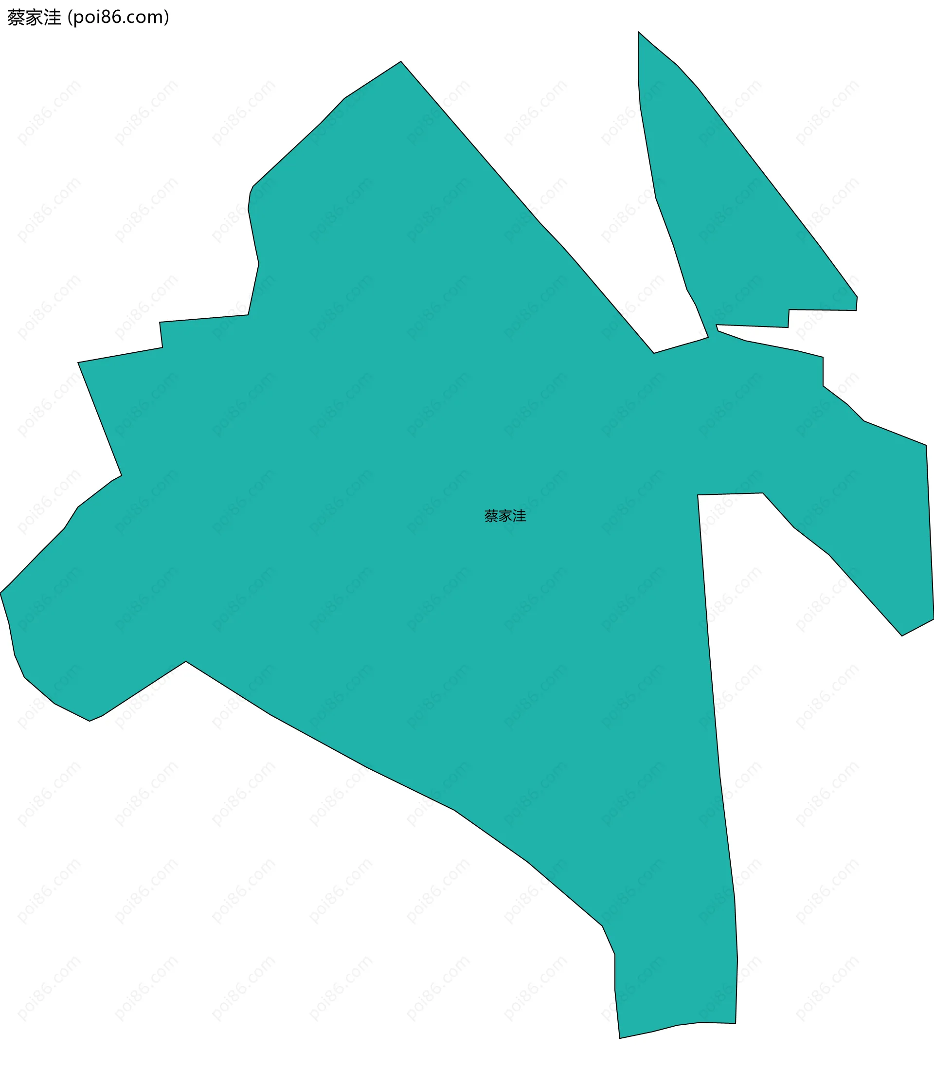 蔡家洼边界地图