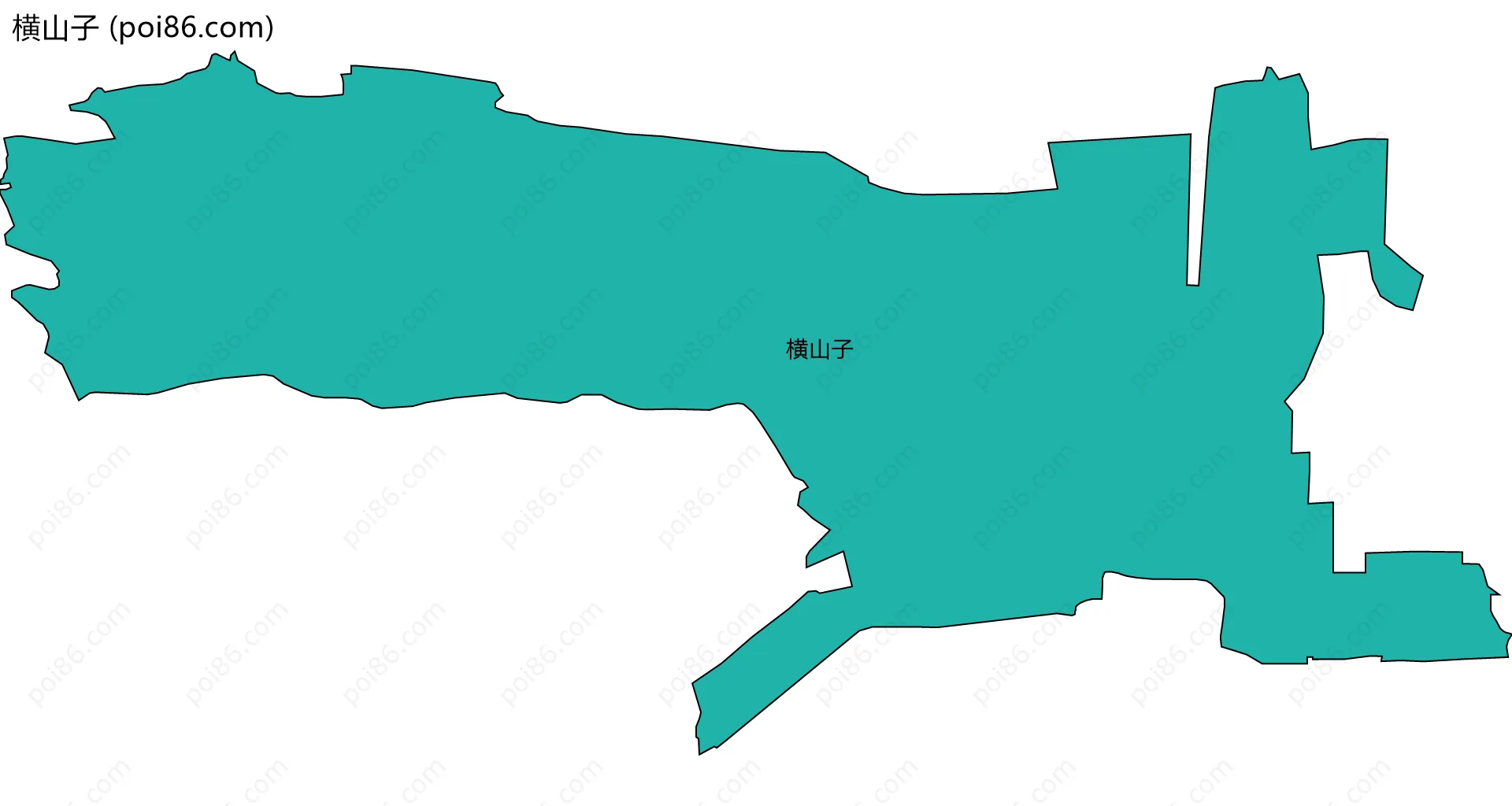 横山子边界地图