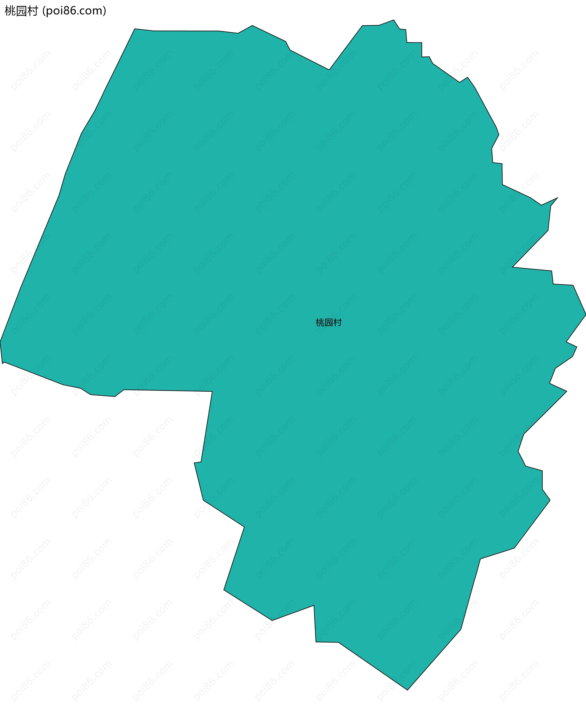 桃园村边界地图