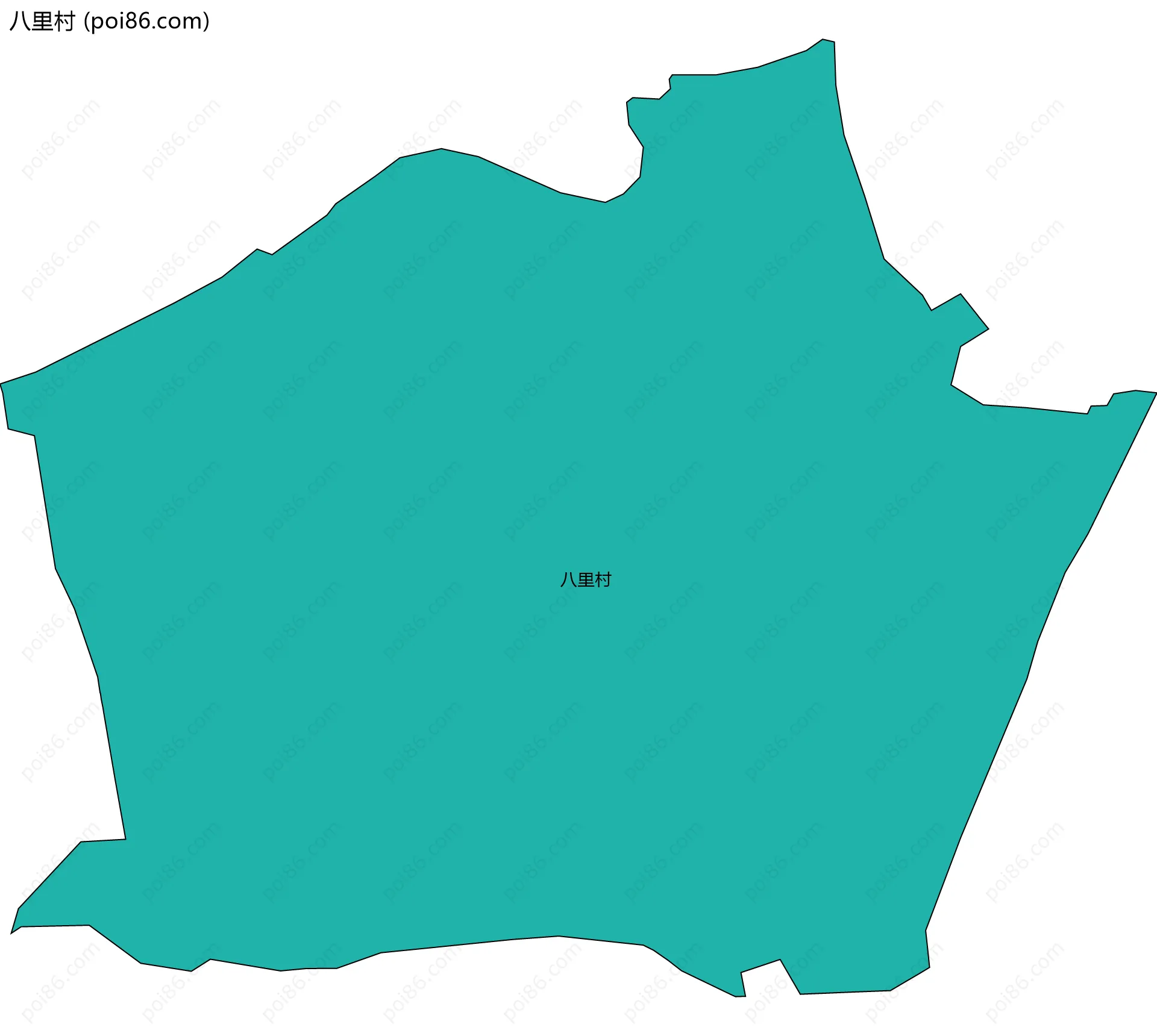 八里村边界地图