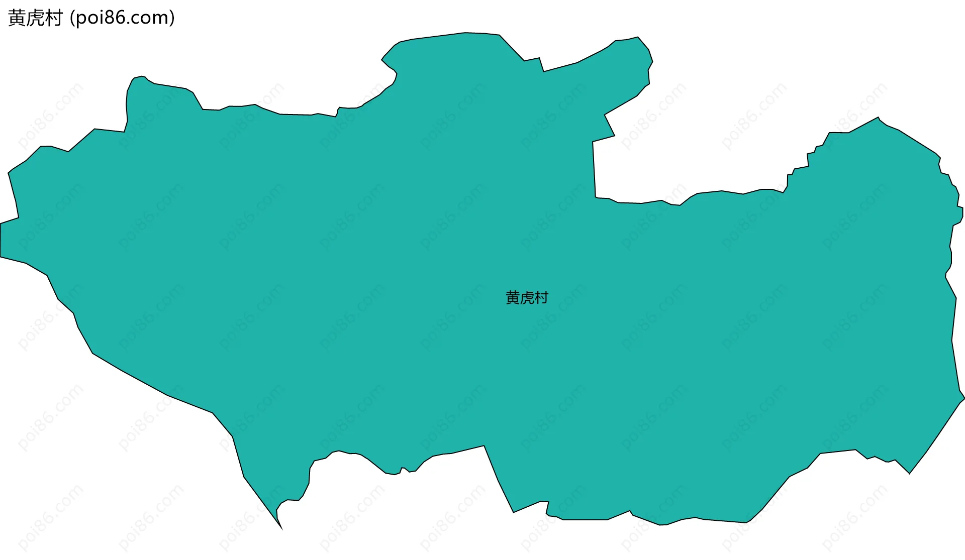 黄虎村边界地图