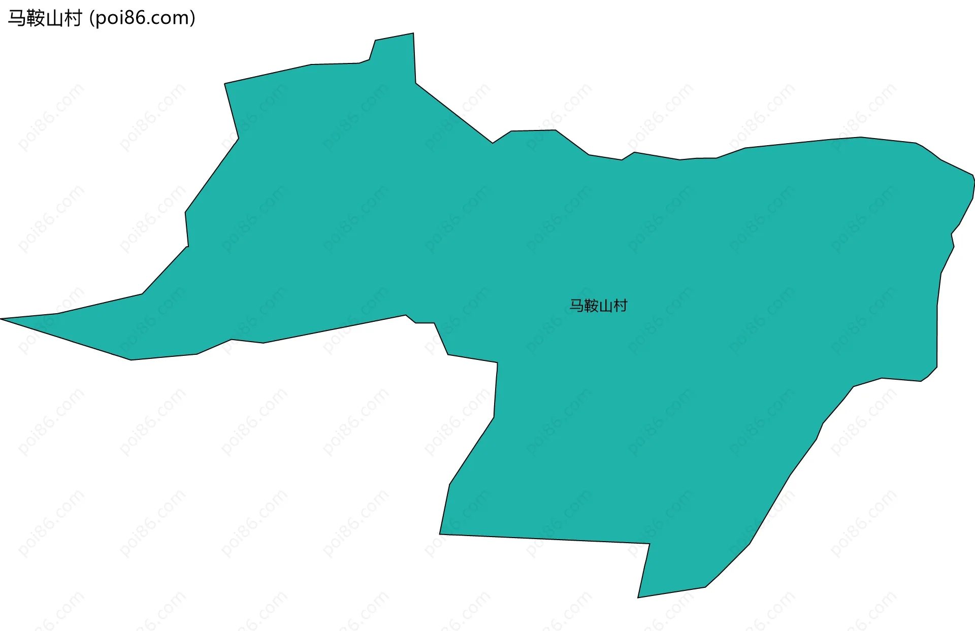 马鞍山村边界地图