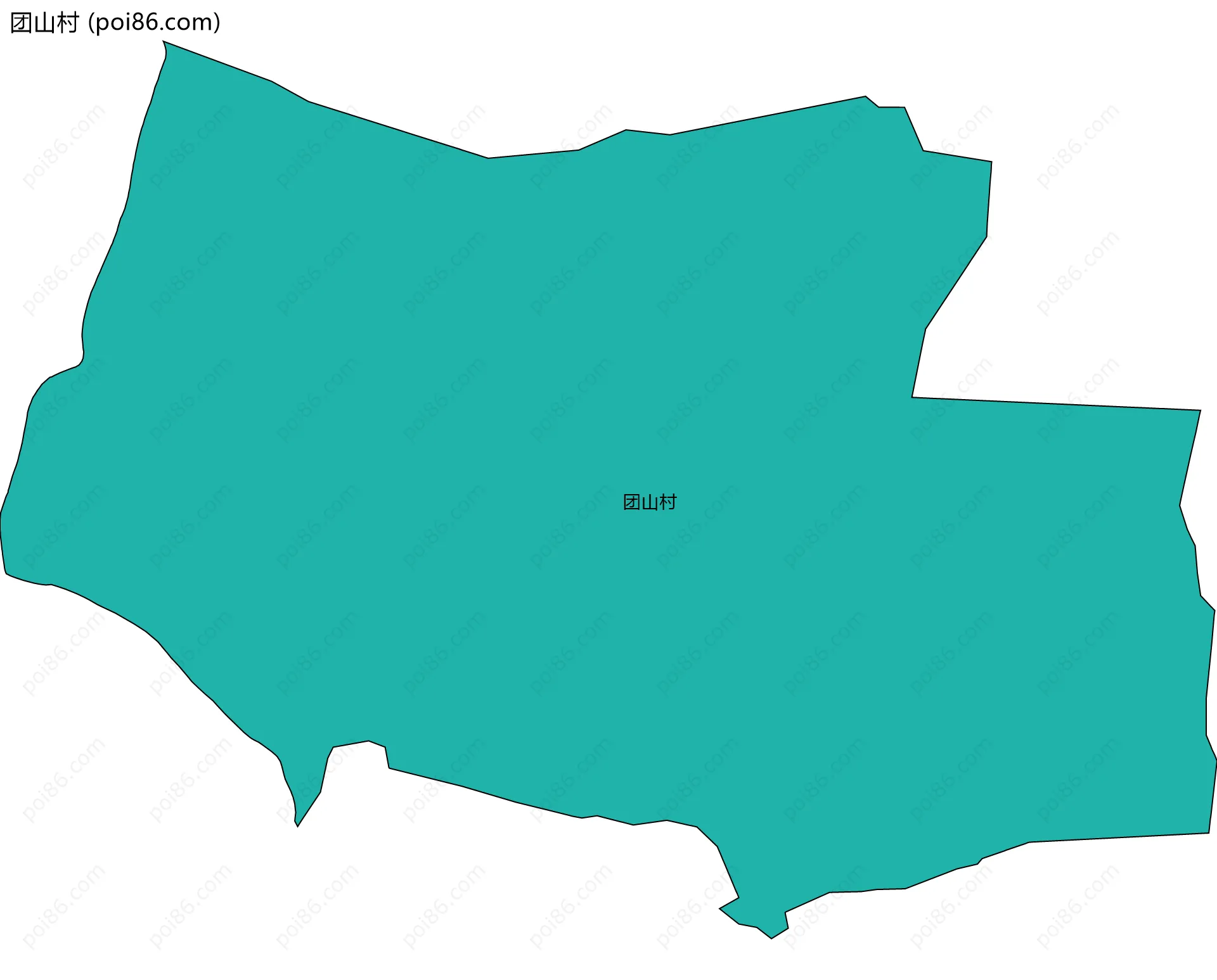 团山村边界地图