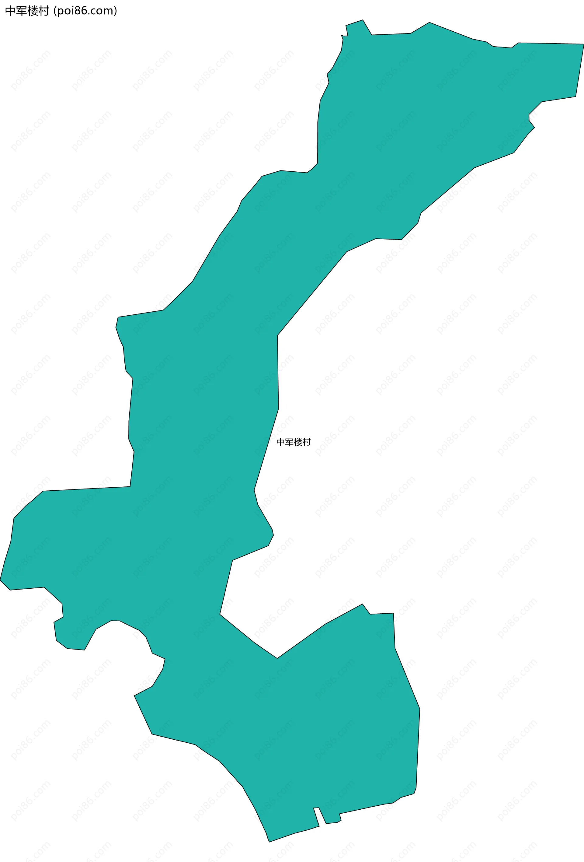 中军楼村边界地图