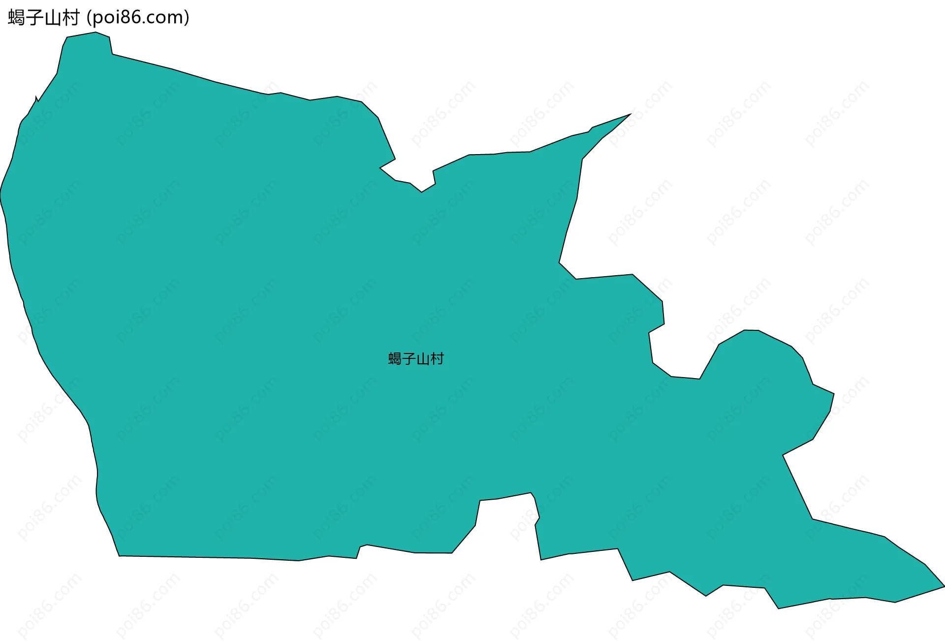 蝎子山村边界地图
