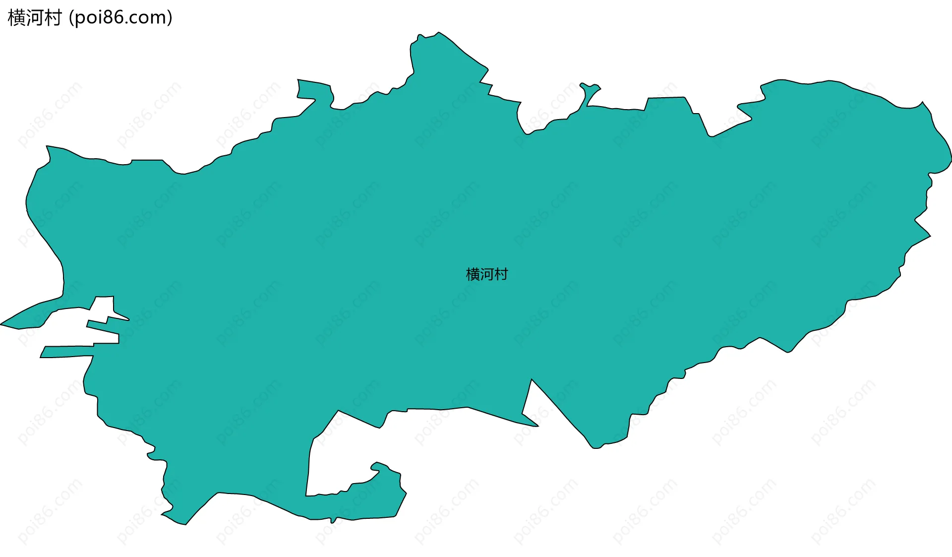 横河村边界地图