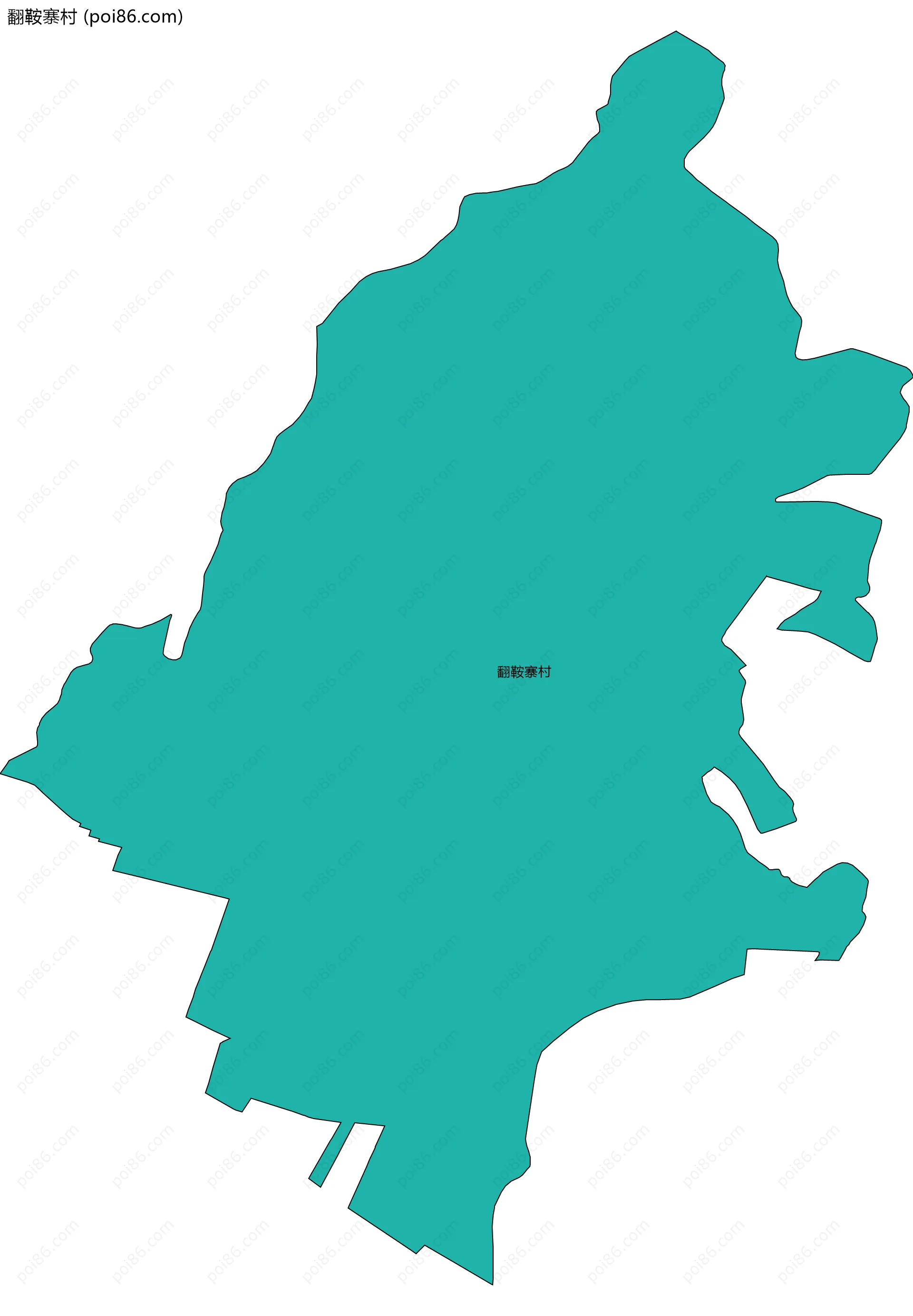 翻鞍寨村边界地图