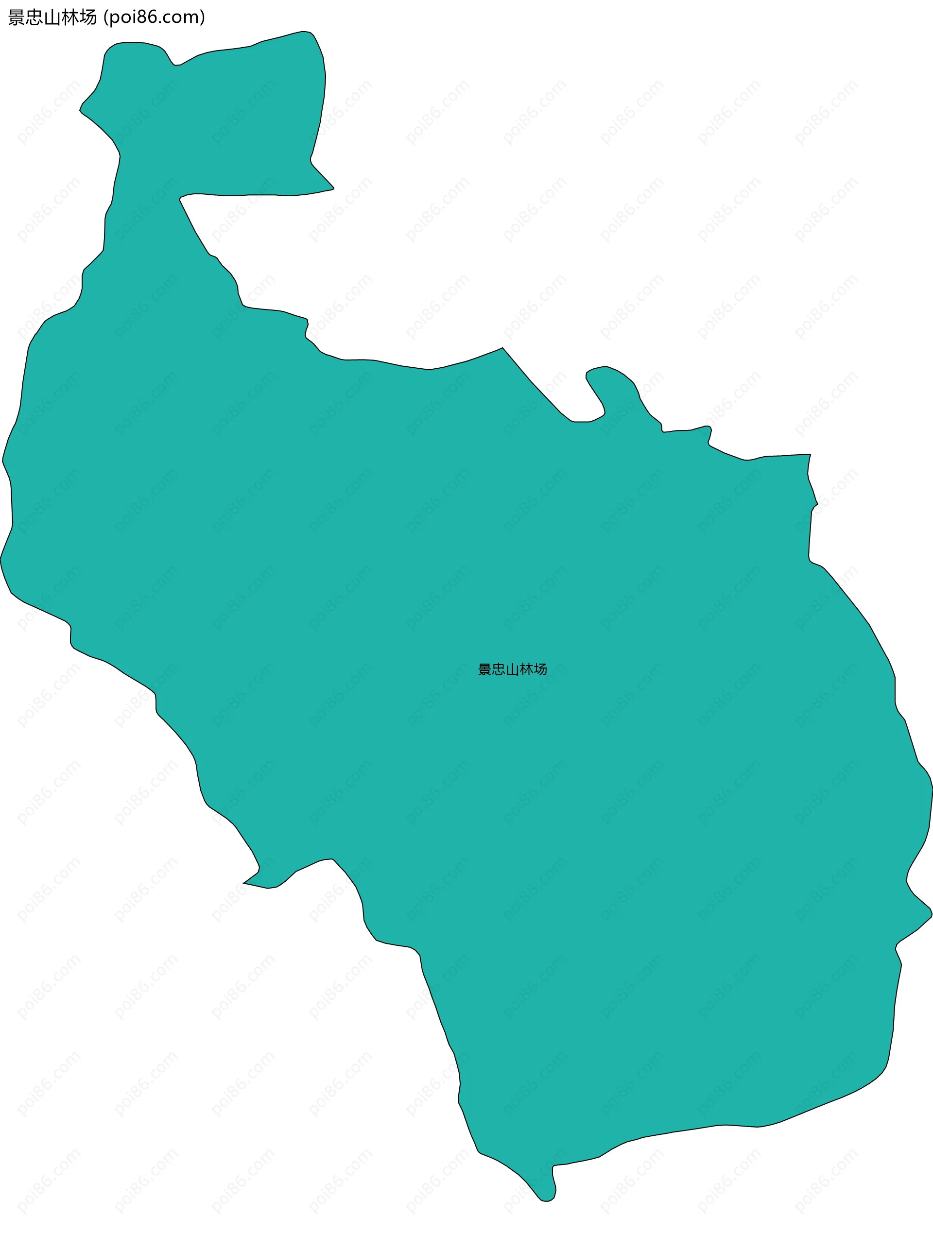 景忠山林场边界地图