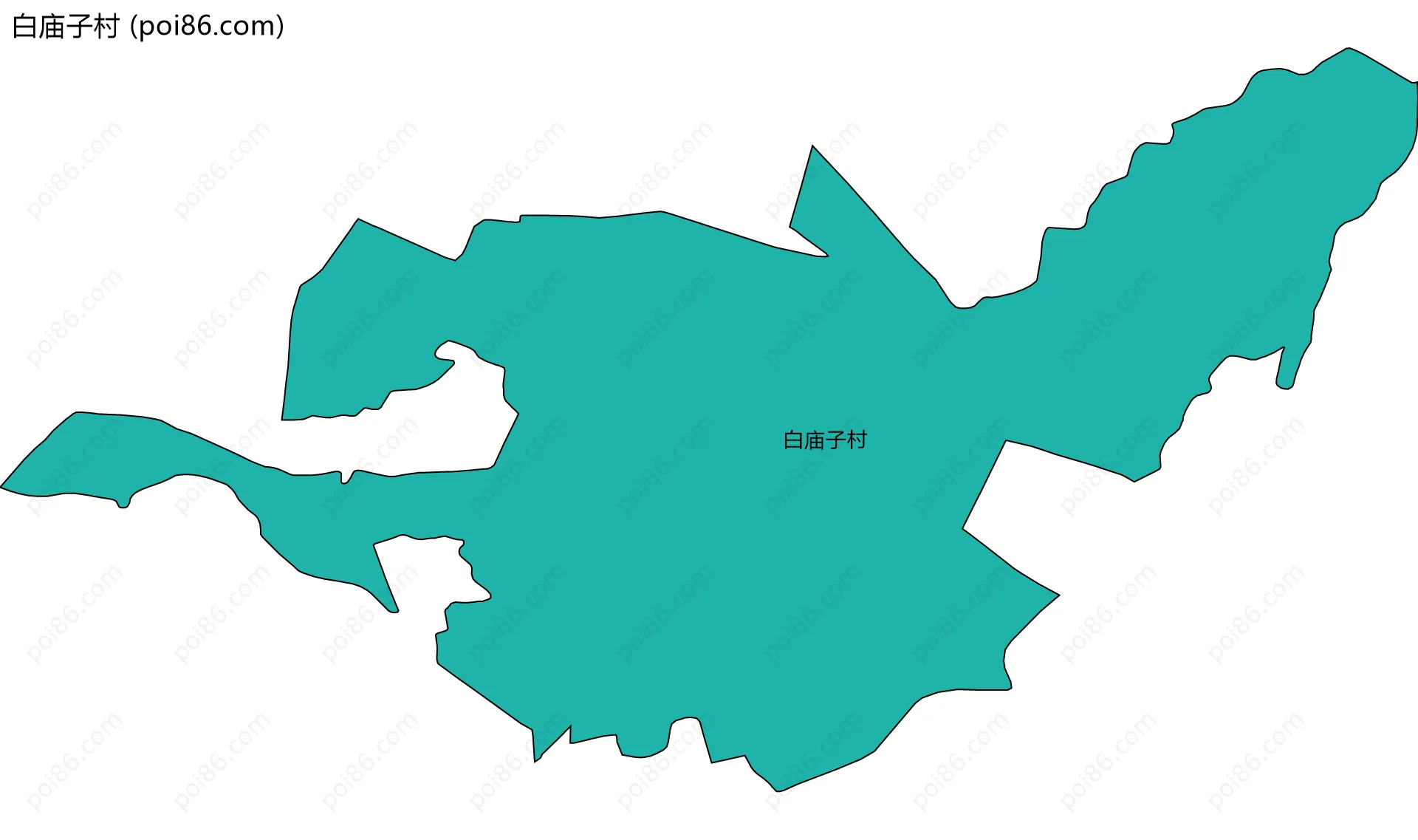 白庙子村边界地图