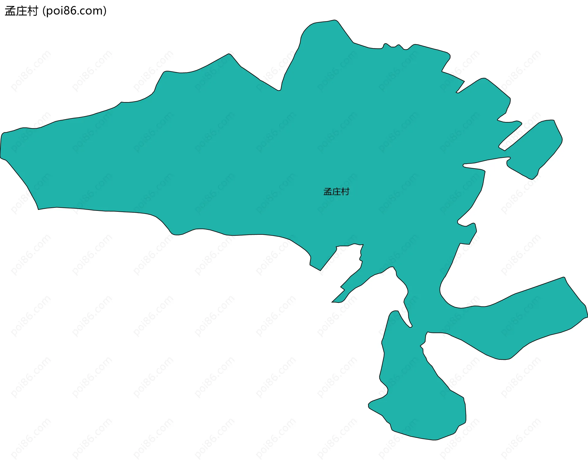 孟庄村边界地图