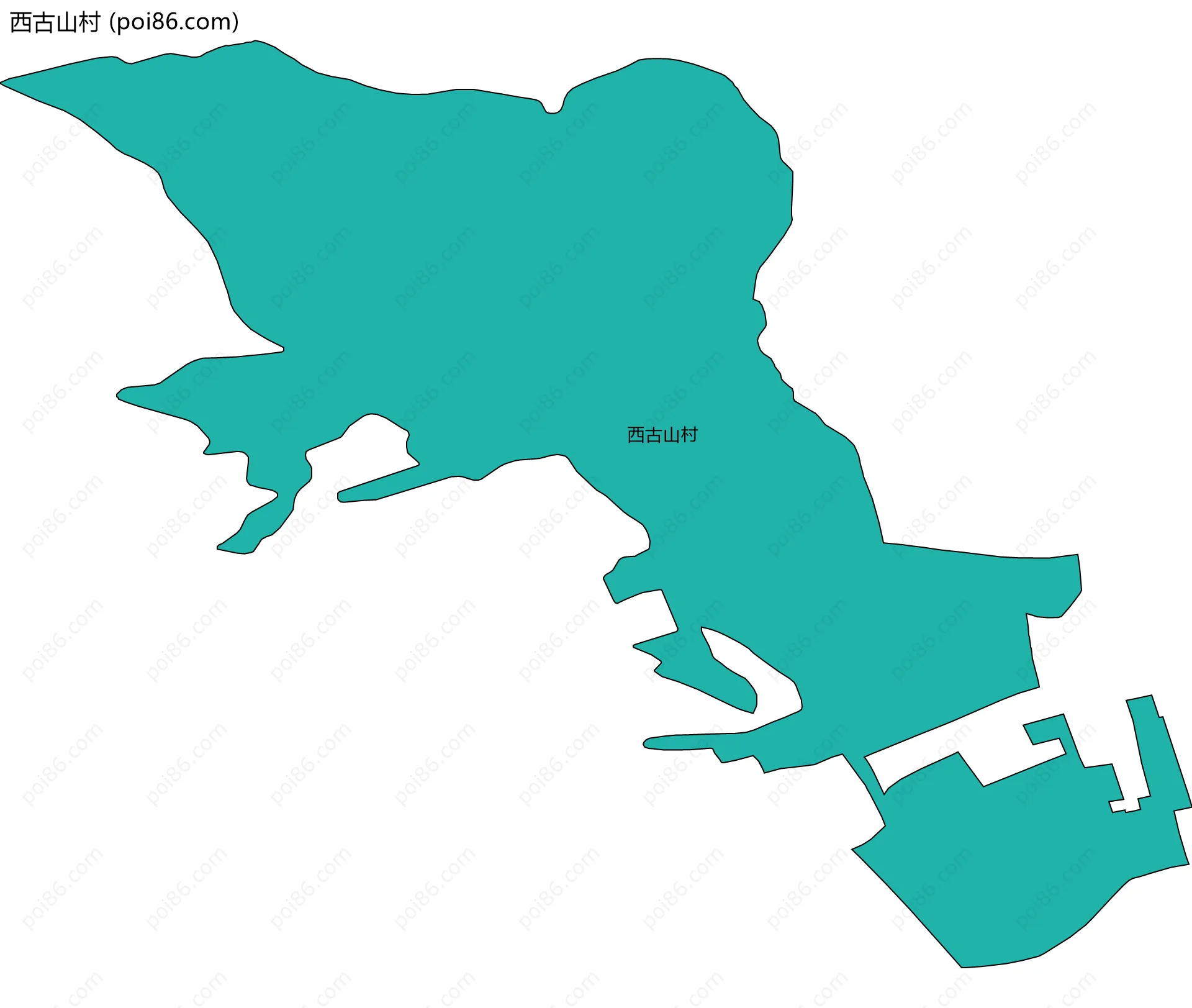 西古山村边界地图