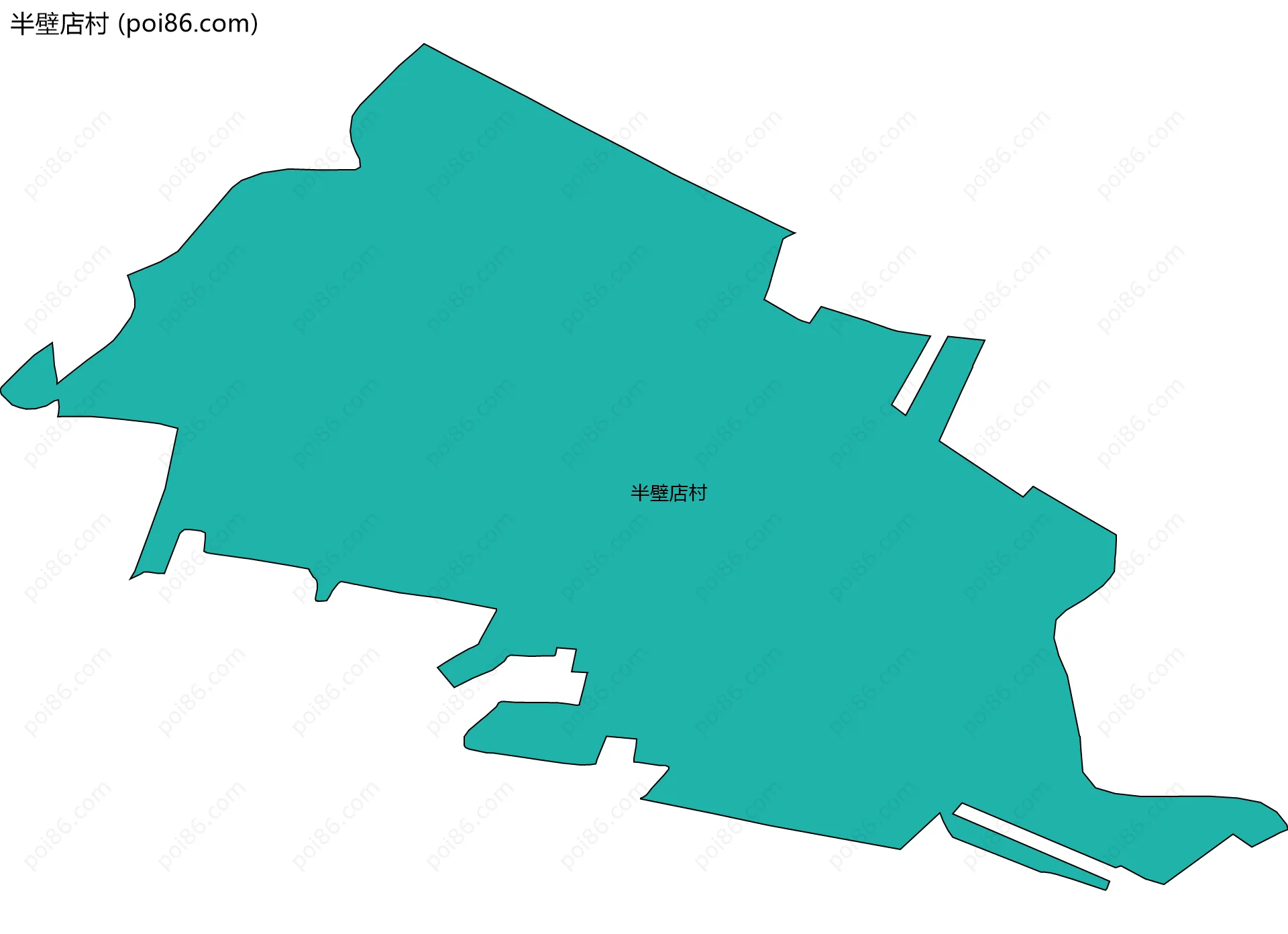 半壁店村边界地图