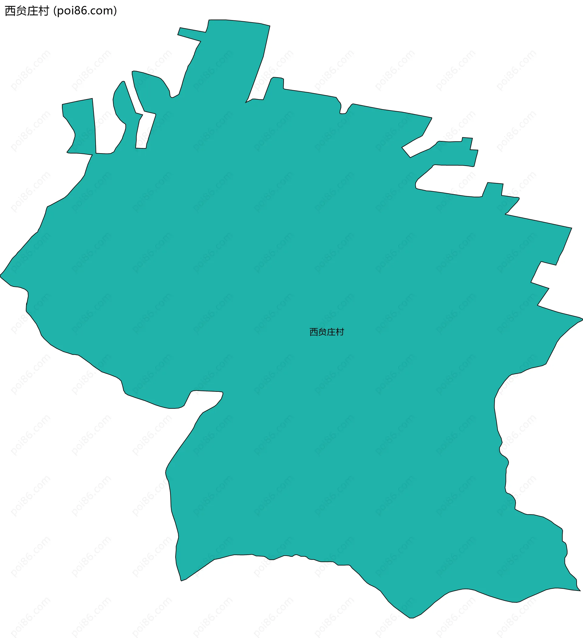 西贠庄村边界地图