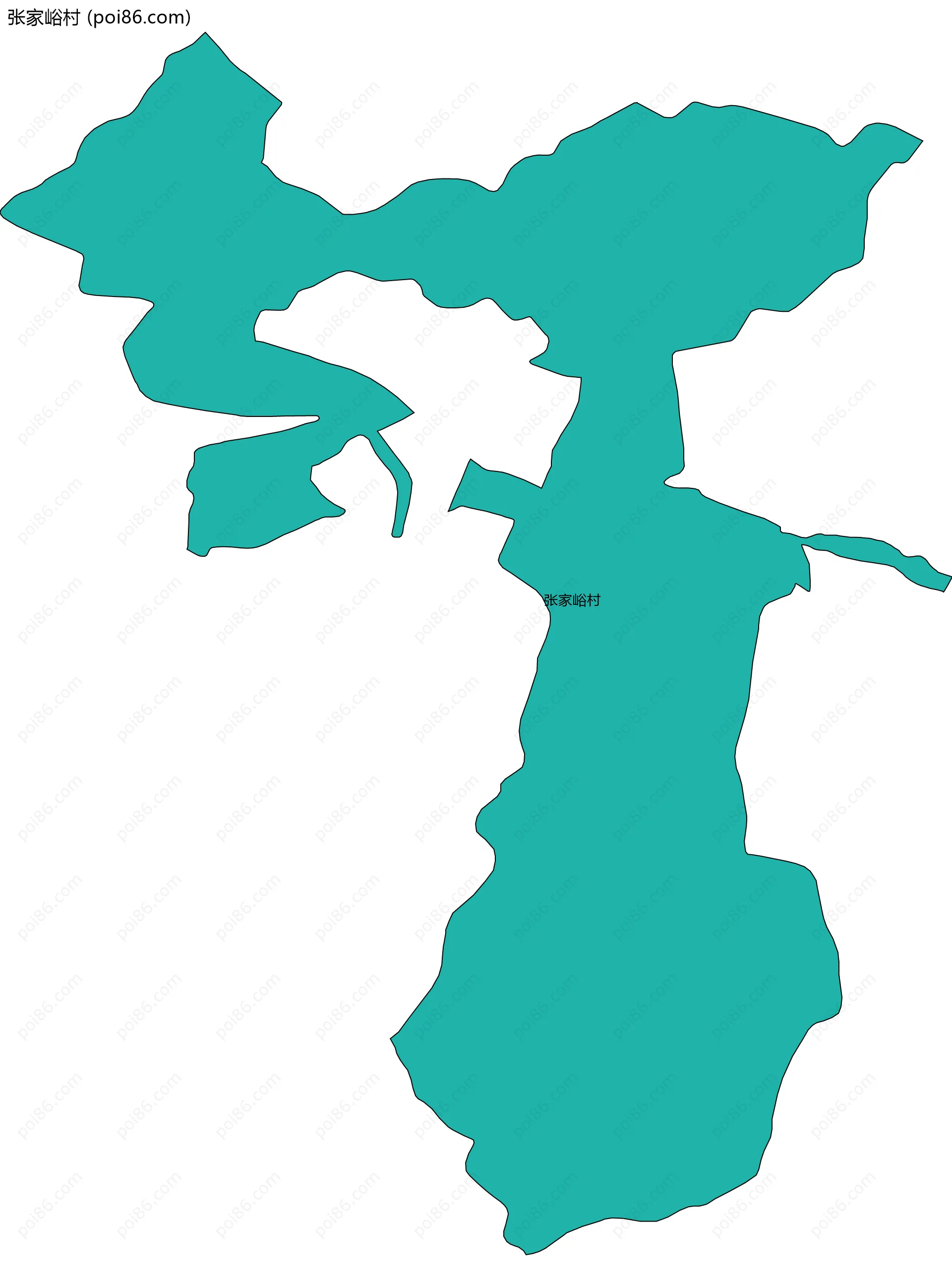 张家峪村边界地图