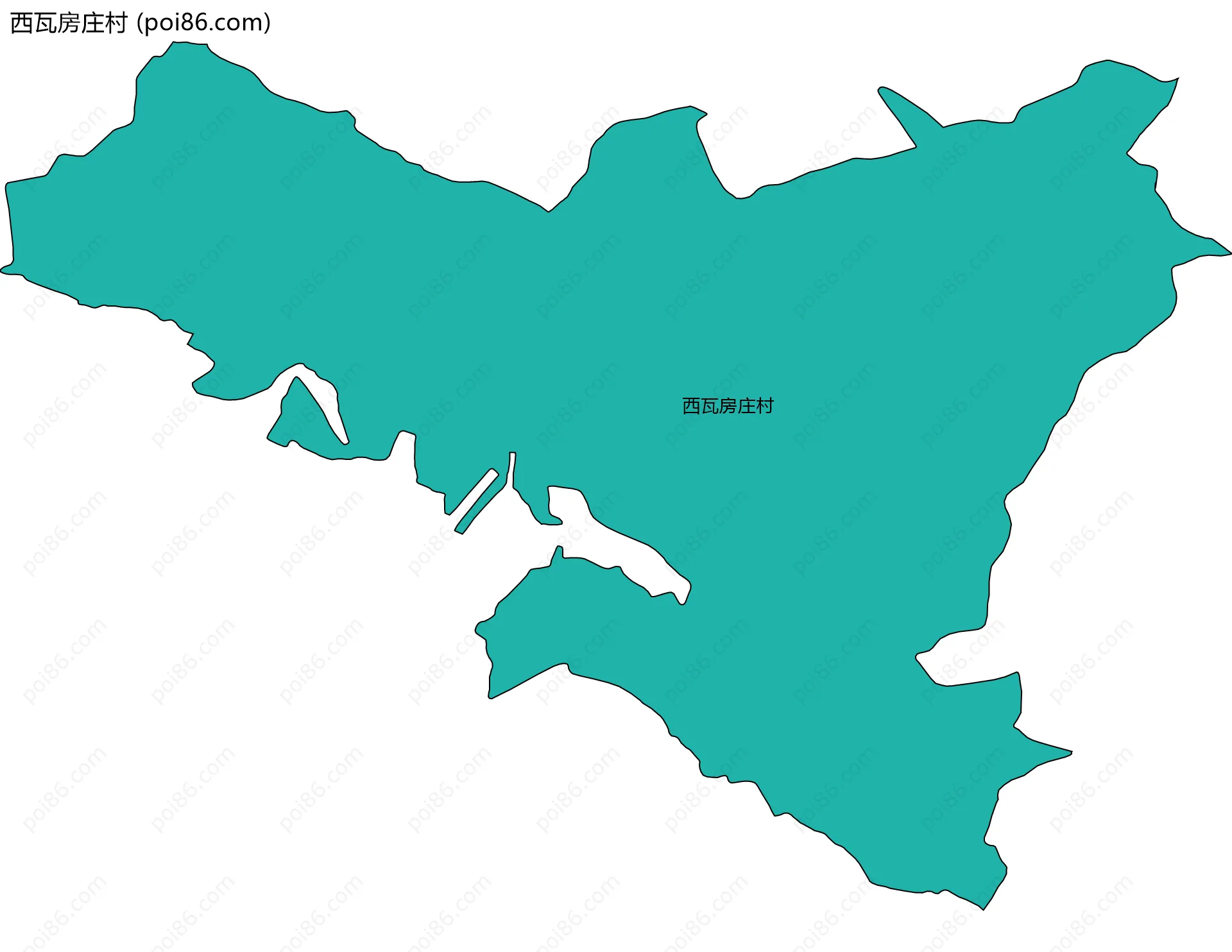 西瓦房庄村边界地图