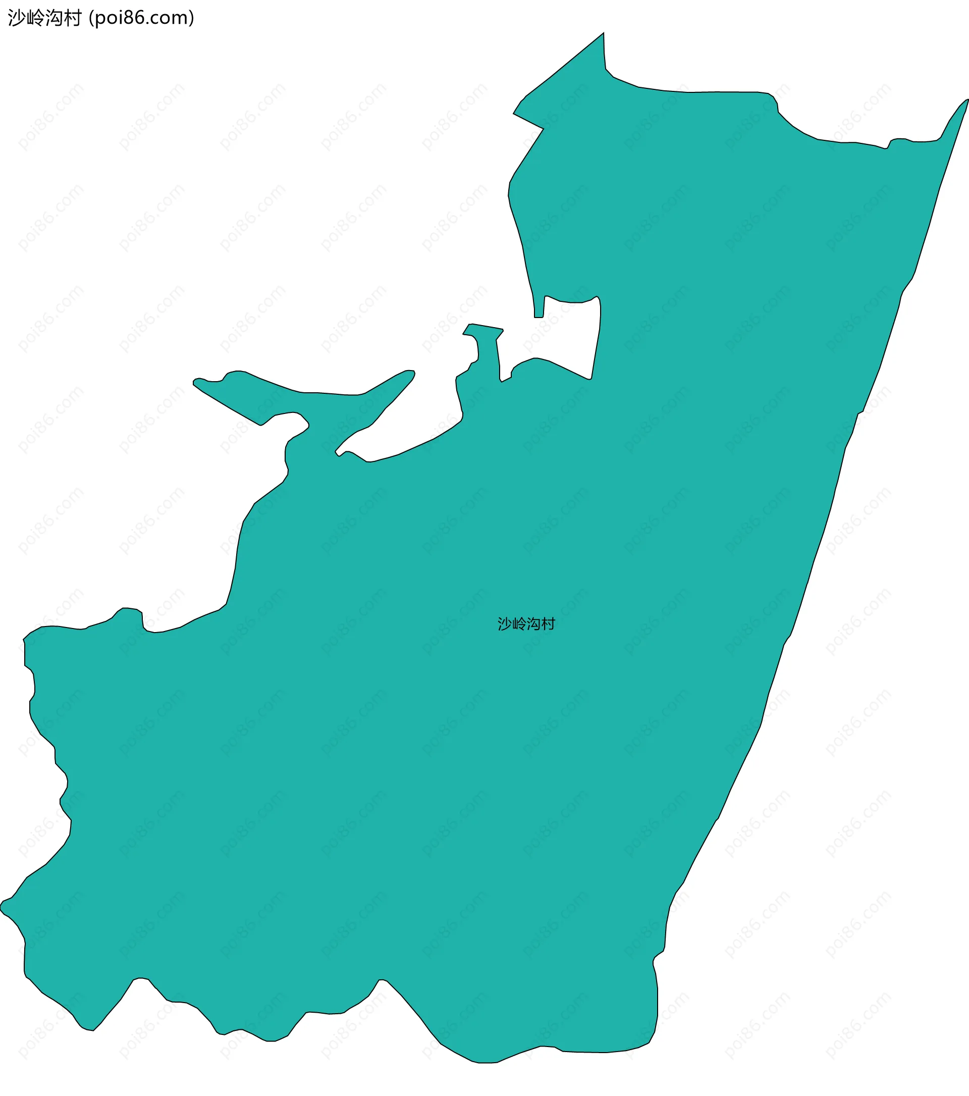 沙岭沟村边界地图