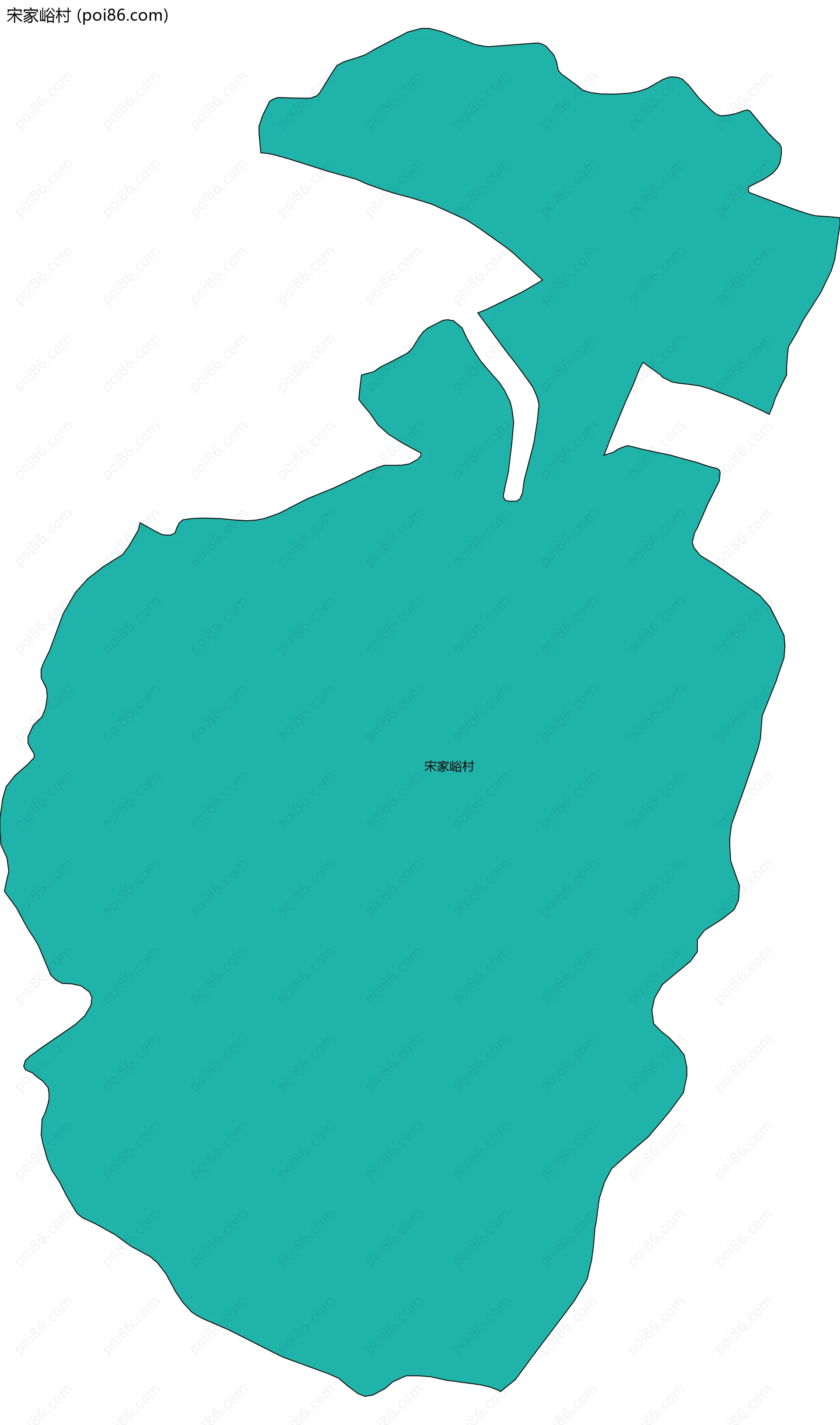 宋家峪村边界地图