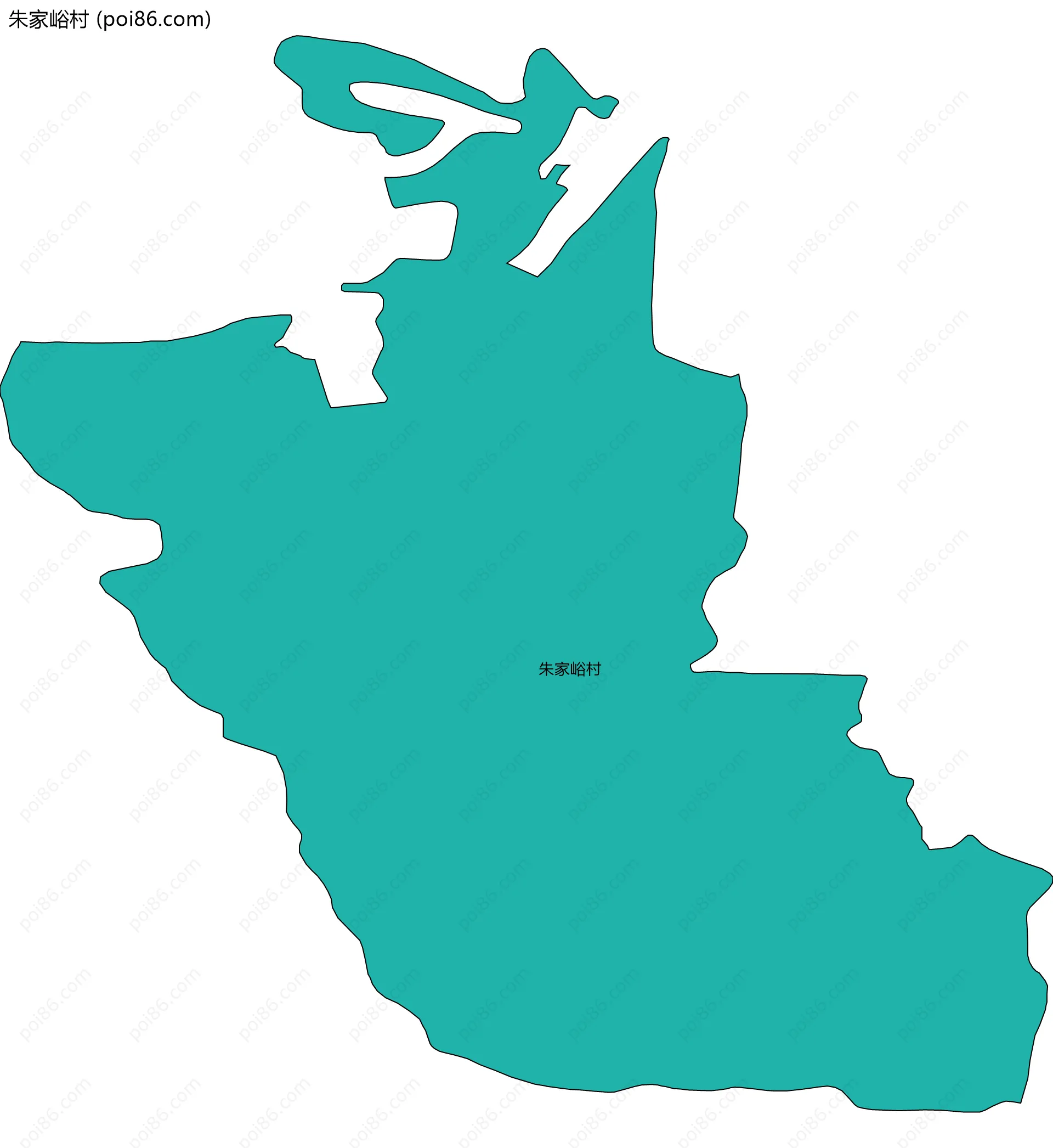 朱家峪村边界地图