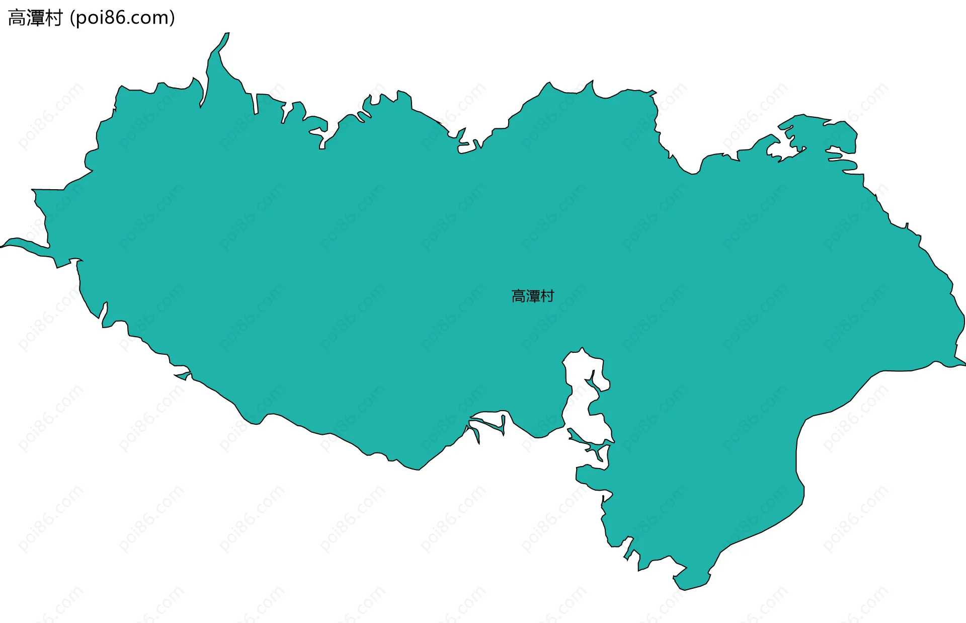 高潭村边界地图