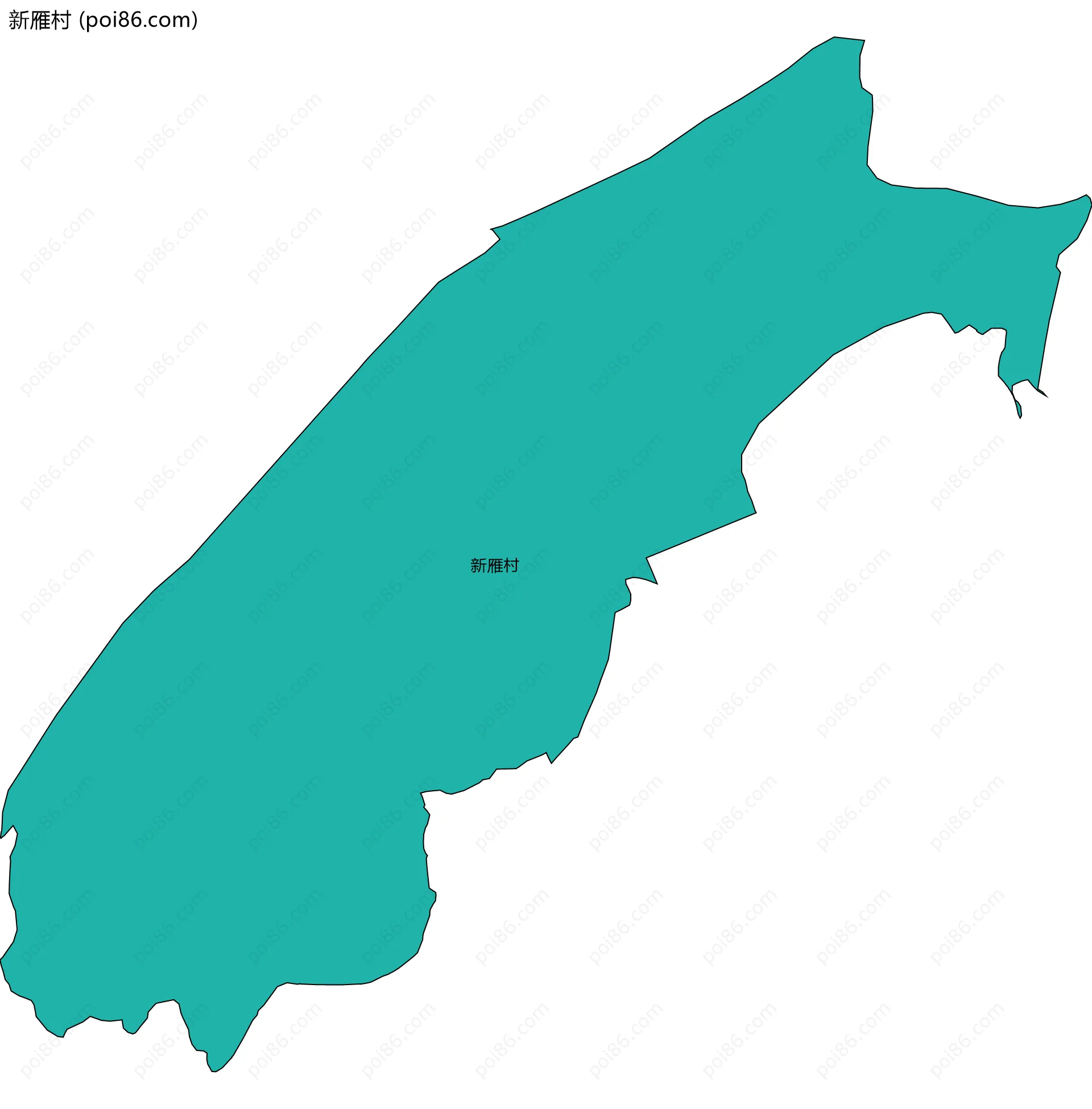 新雁村边界地图