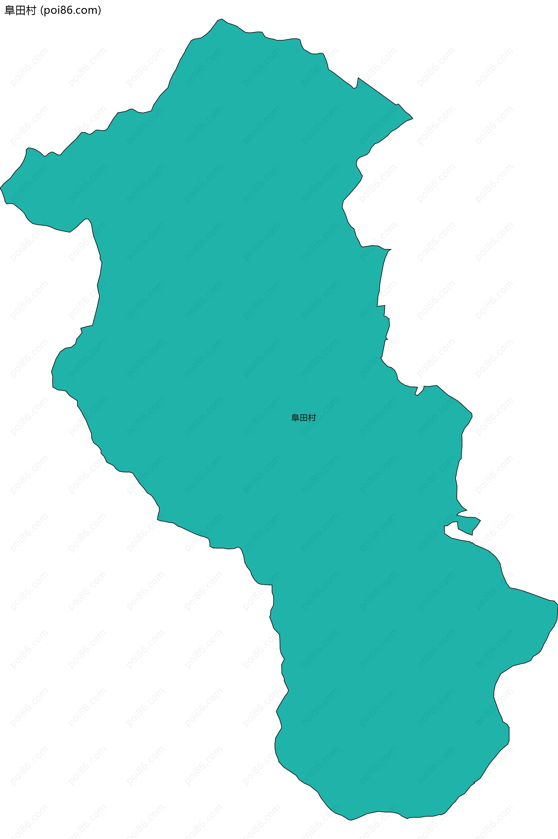 阜田村边界地图