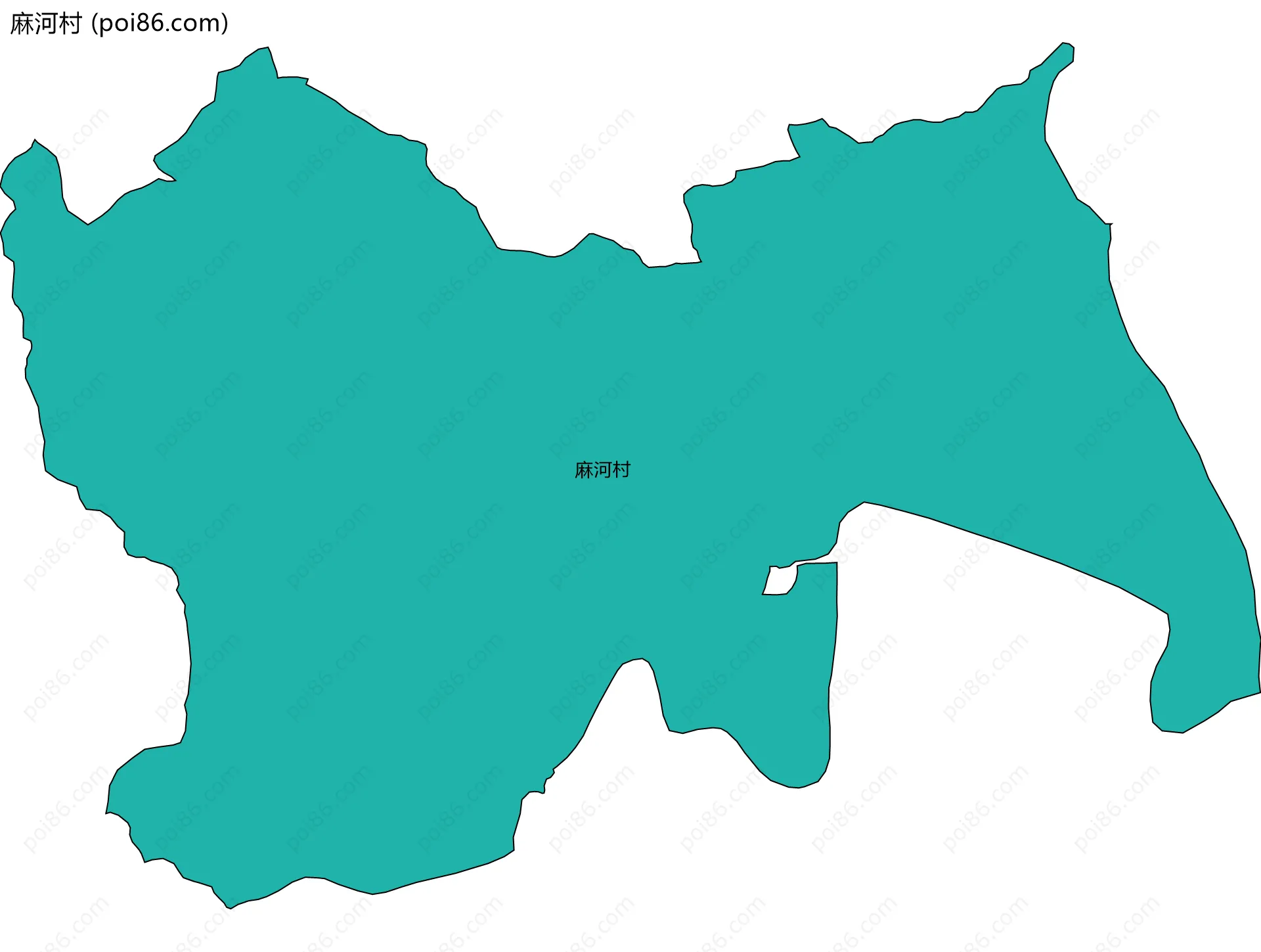 麻河村边界地图