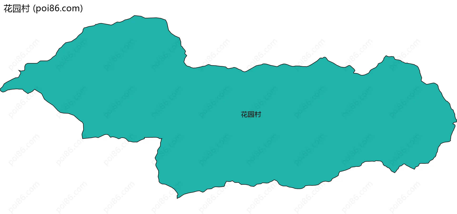 花园村边界地图