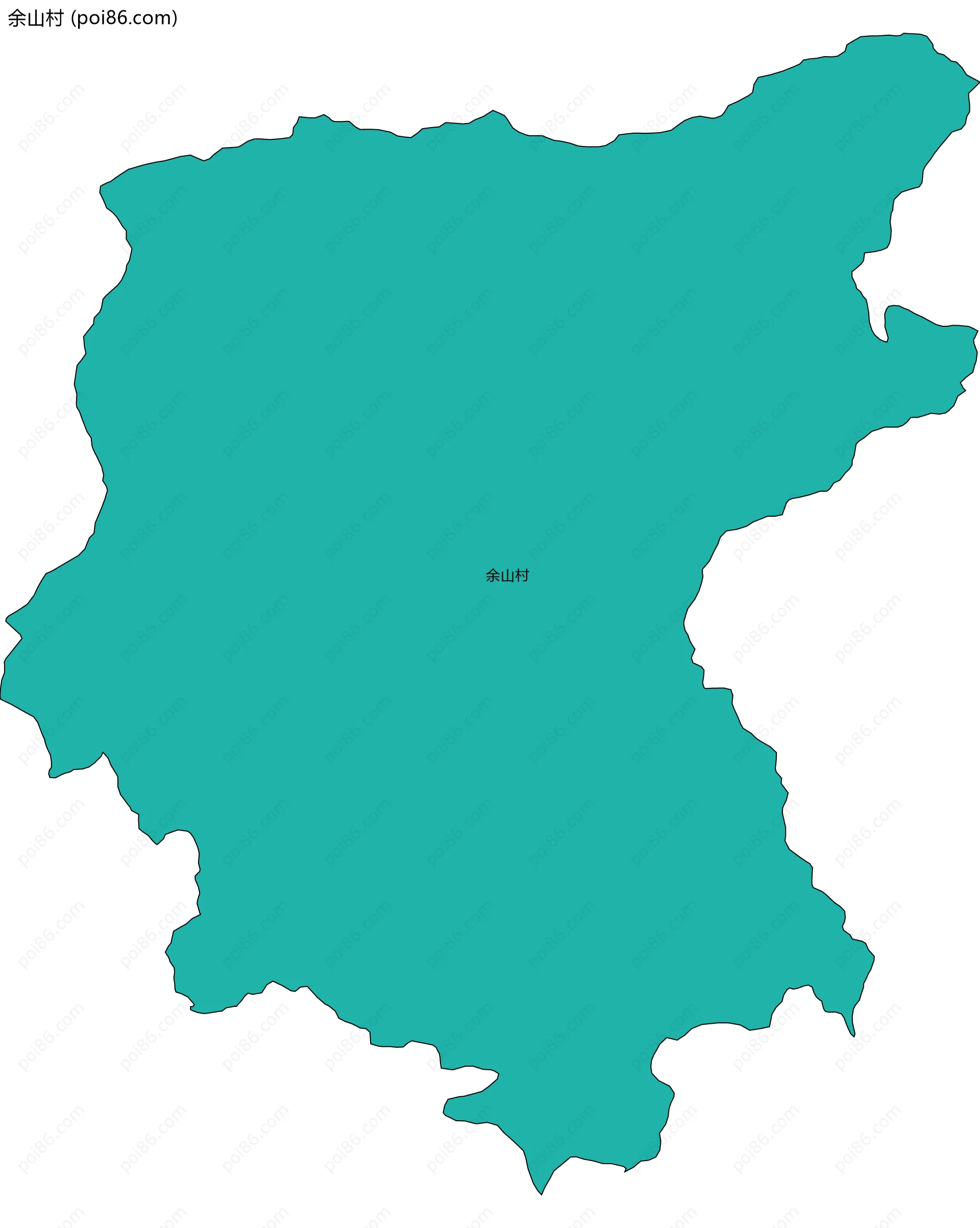 余山村边界地图