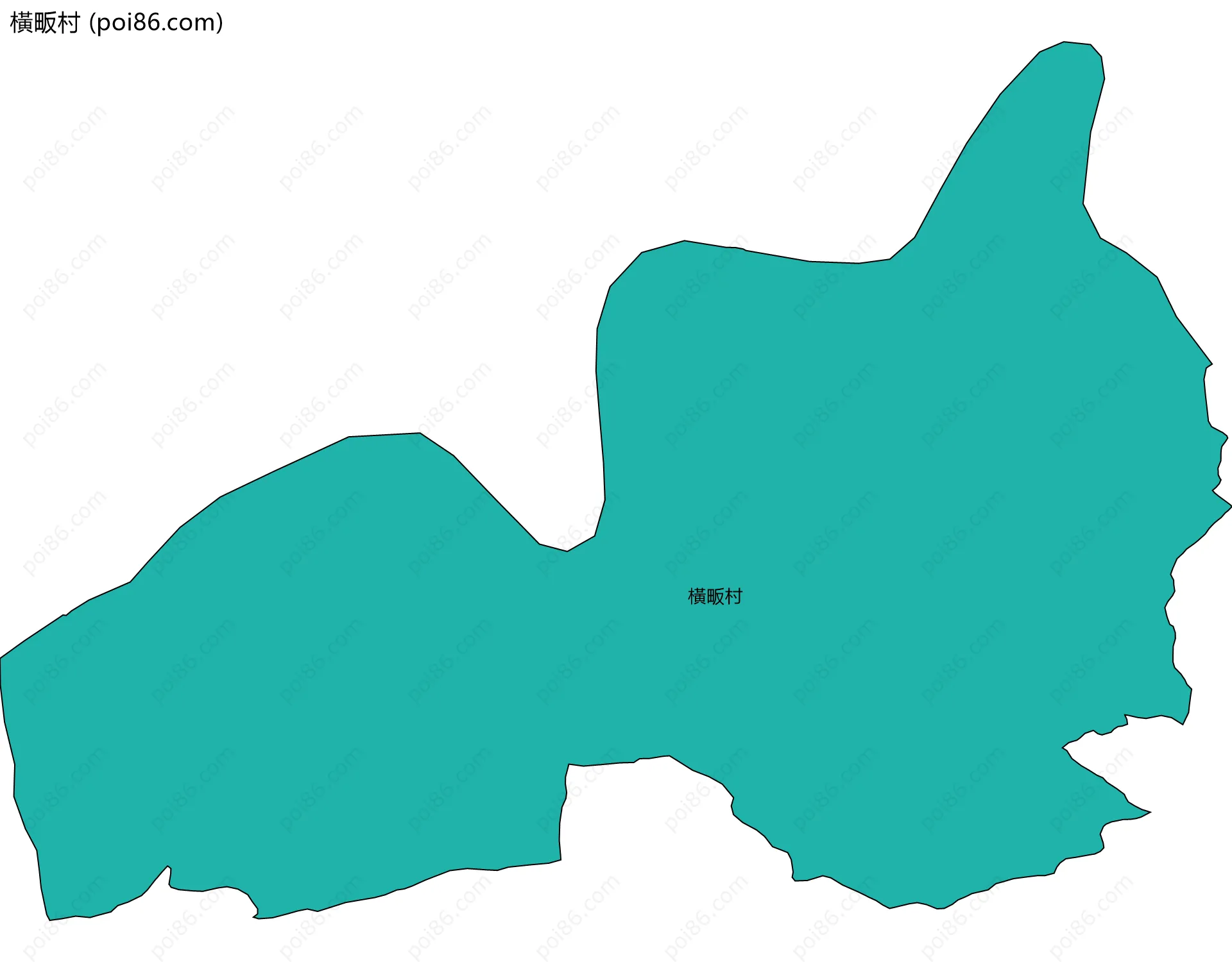 橫畈村边界地图