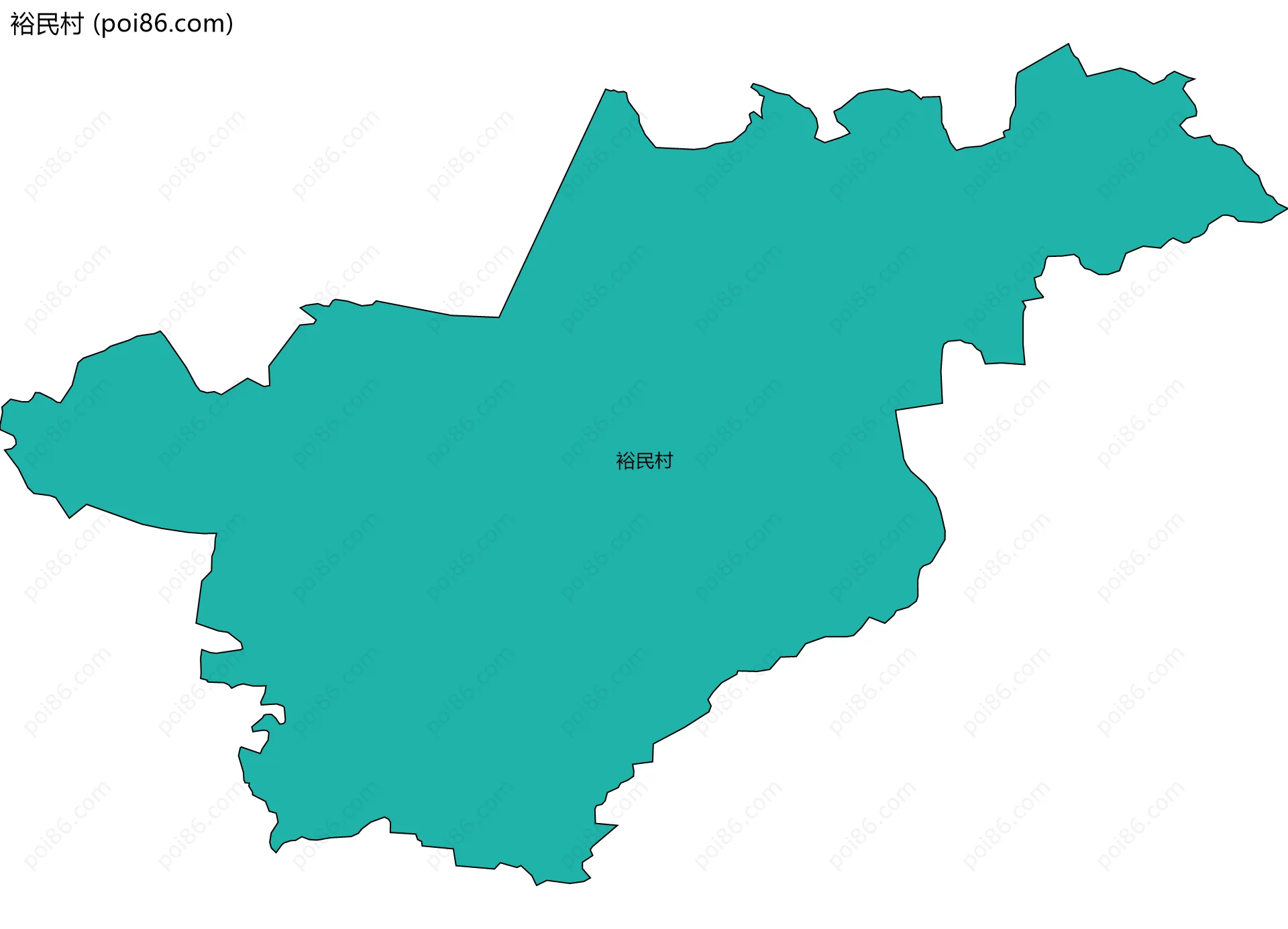 裕民村边界地图