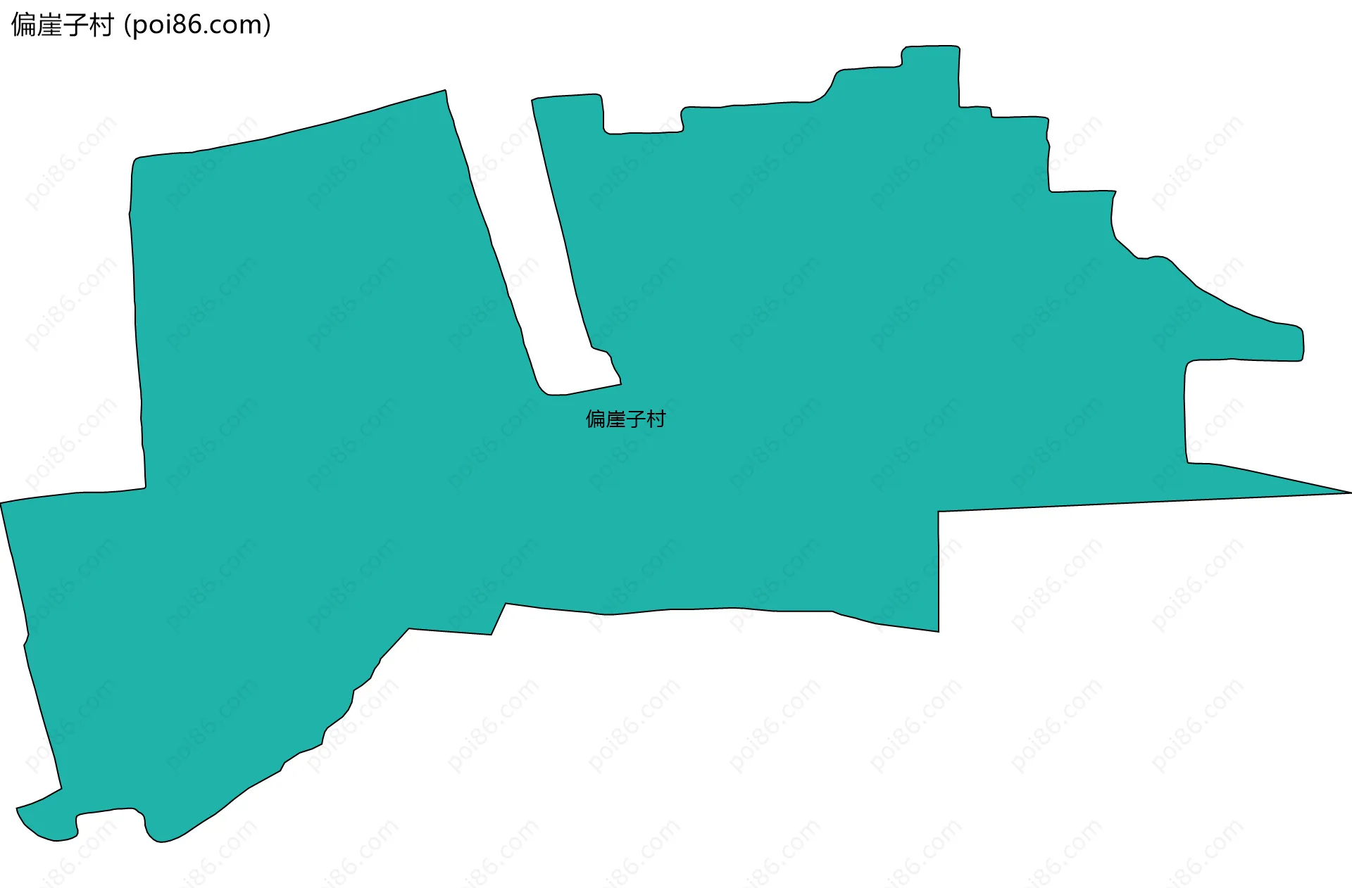 偏崖子村边界地图