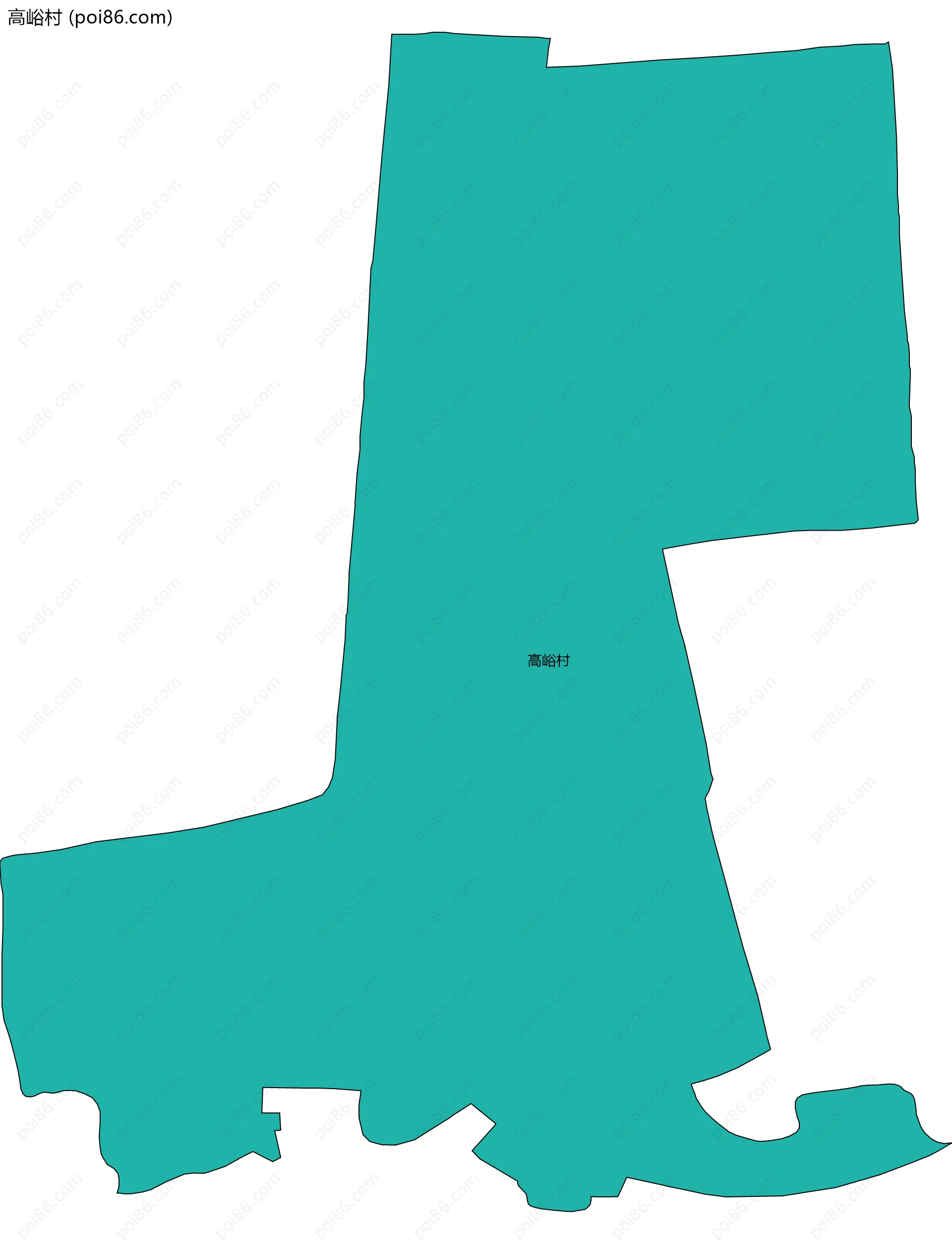 高峪村边界地图