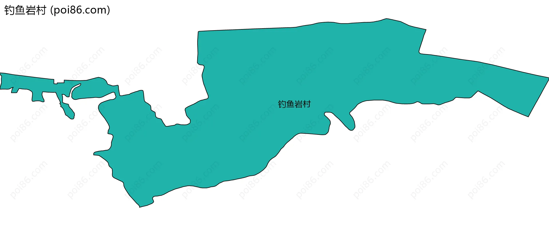 钓鱼岩村边界地图