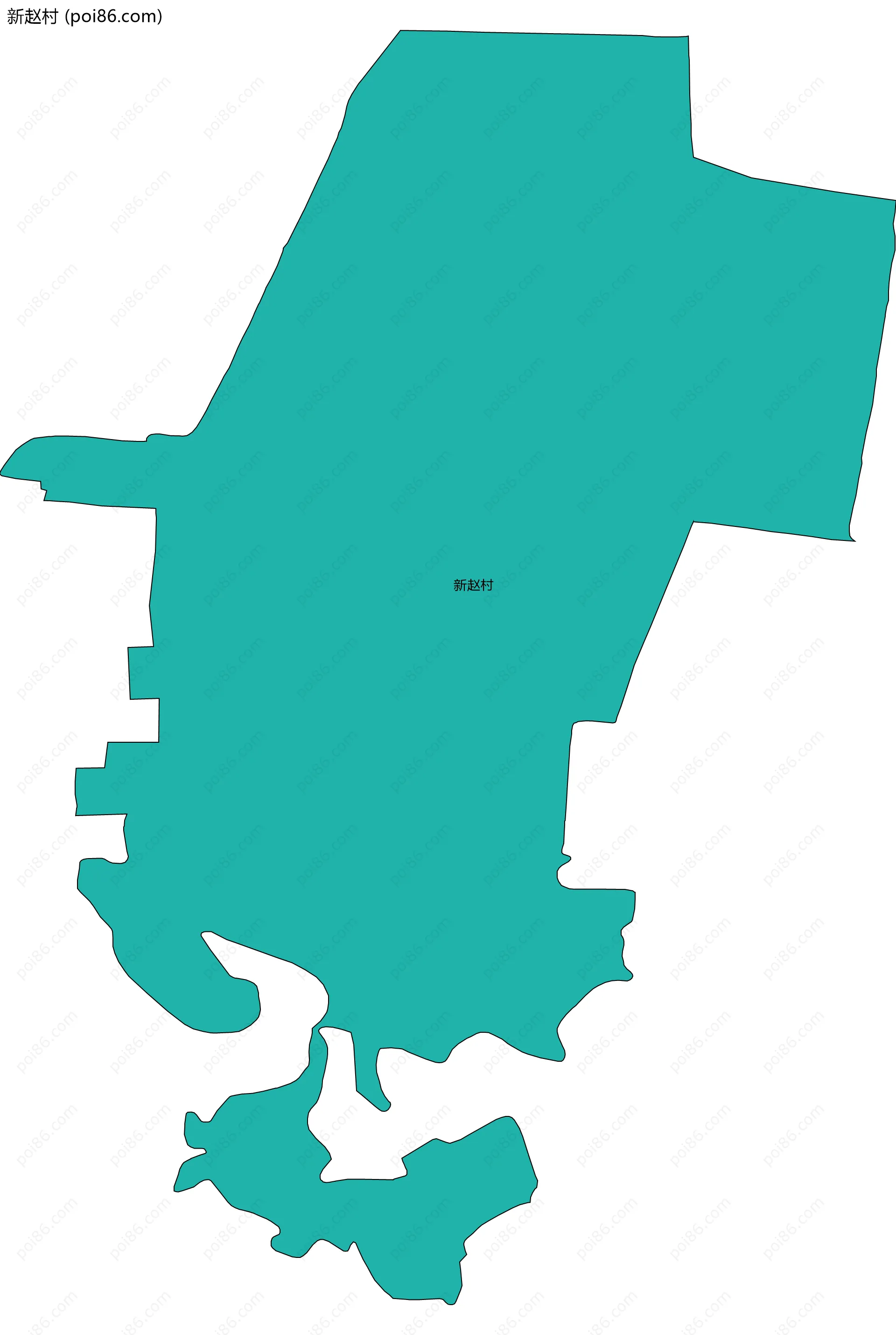 新赵村边界地图