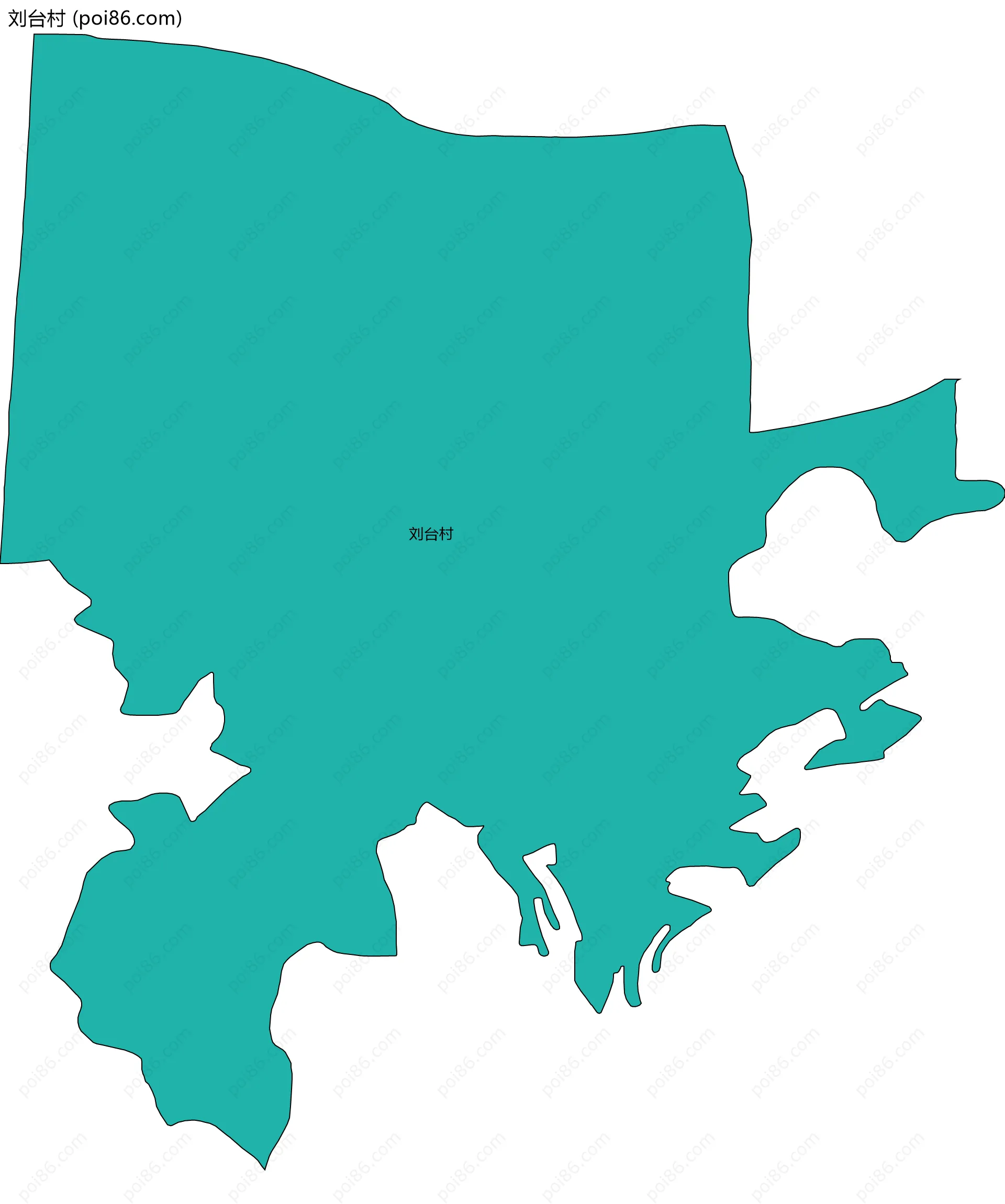 刘台村边界地图